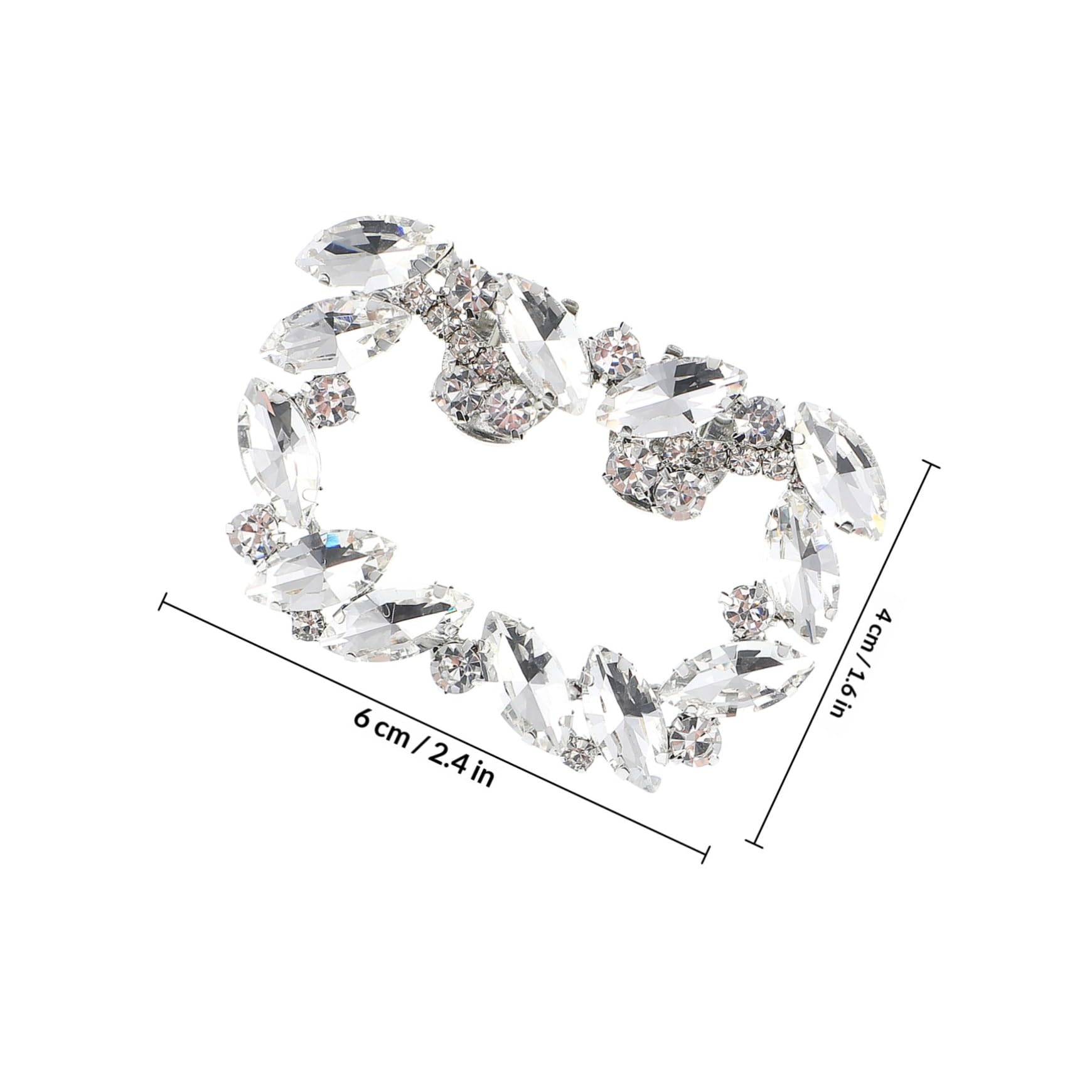BESPORTBLE Fermaglio per Scarpe da Donna Fibbia in Metallo e a Fiore Accessorio Decorativo per Sandali Stivali e Décolleté per Uso Quotidiano e Cerimonie 2 Pezzi 236X157X039