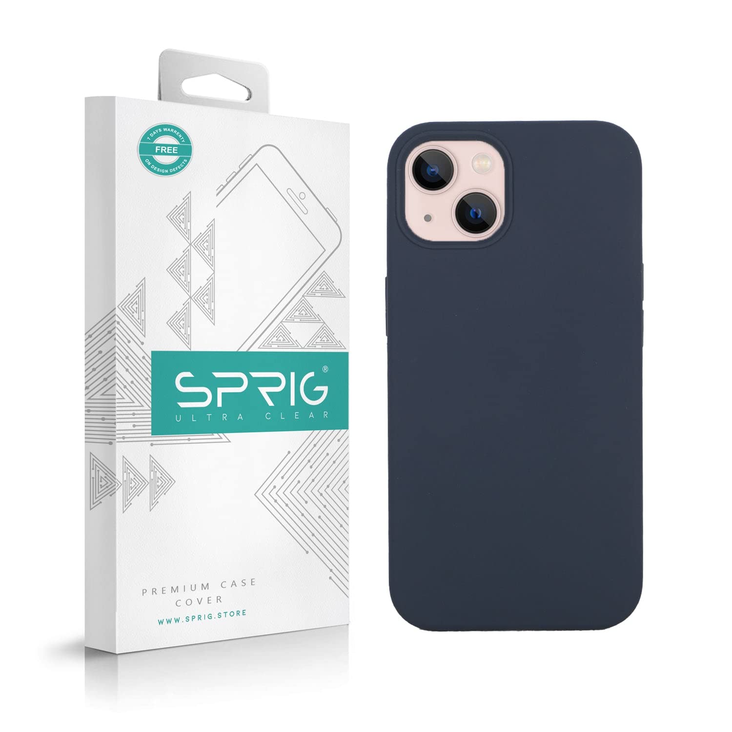 SPRIG Compatible with Apple iPhone 13 Liquid Silicone Premium Back Case Cover with Camera Protection Drop Tested Shock Proof for Boys and Girls (Midnight Blue) (B09TL4PV6R) Amazon Price History, Amazon Price Tracker