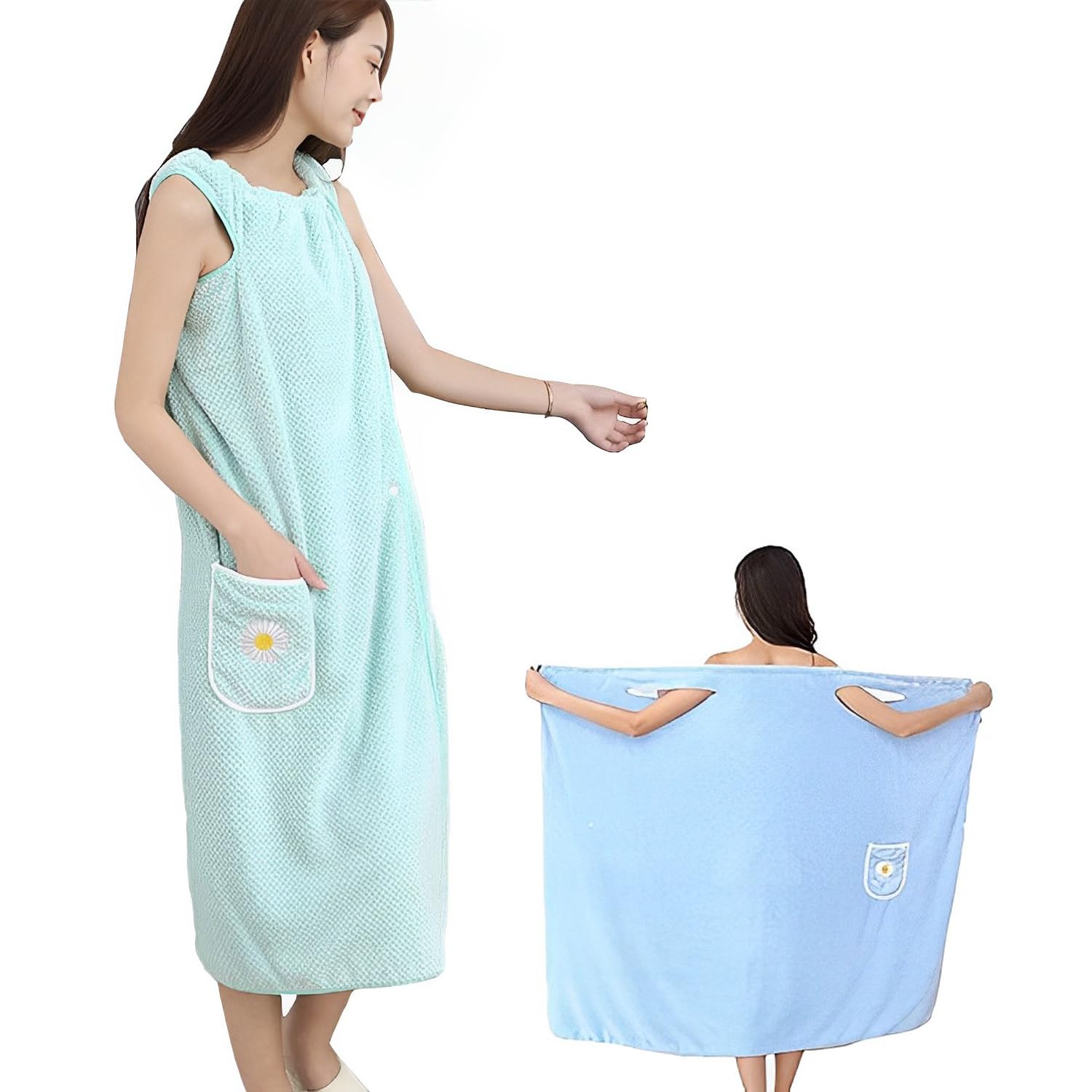 FURN ASPIRE Womens Bathrobe Soft Velvet Cloth, Wearable Wrap Towel Bathrobe Rapid Drying Towel Bath Skirt (B0CF9YMG4W) Amazon Price History, Amazon Price Tracker