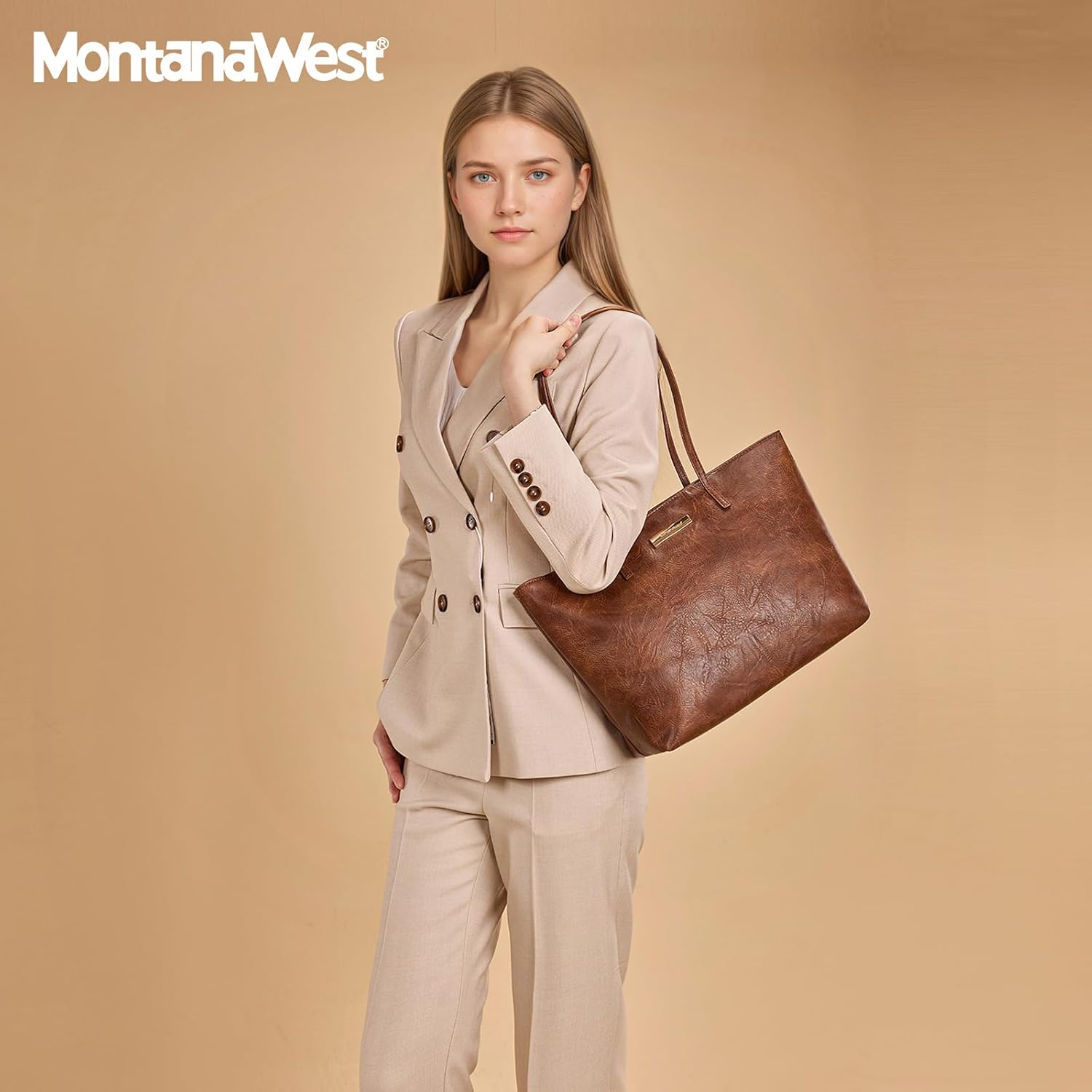 Montana West Medium Tote Bags for Women Shoulder Handbag with Zipper Lightweight Everyday Purse for Work, Travel, or Shopping - Image 2
