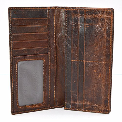 Mens Brown Wallet with Credit Card Holder Dragon Pattern3