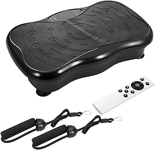 Vibration Plate Exercise Machine, Whole Body Workout Vibration Platform with Remote Control, Vibration Machine 10 Programs 99 Levels Loop Bands for Adult Home Fitness Weight Loss