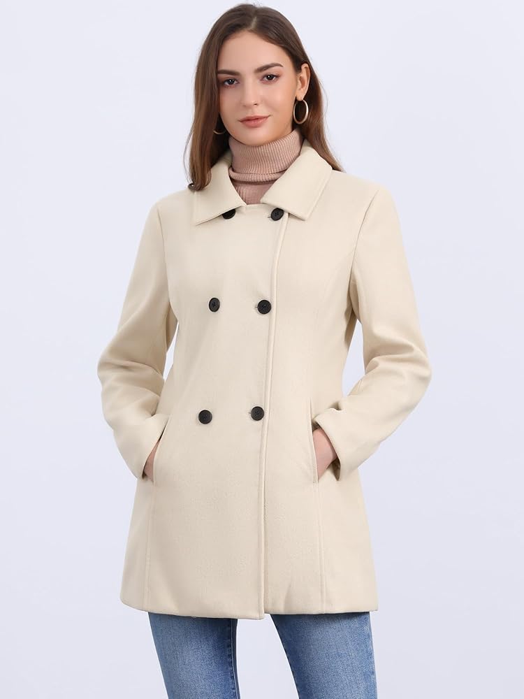 Amazon.com: Seta T Women's Long Sleeves Peacoat Double