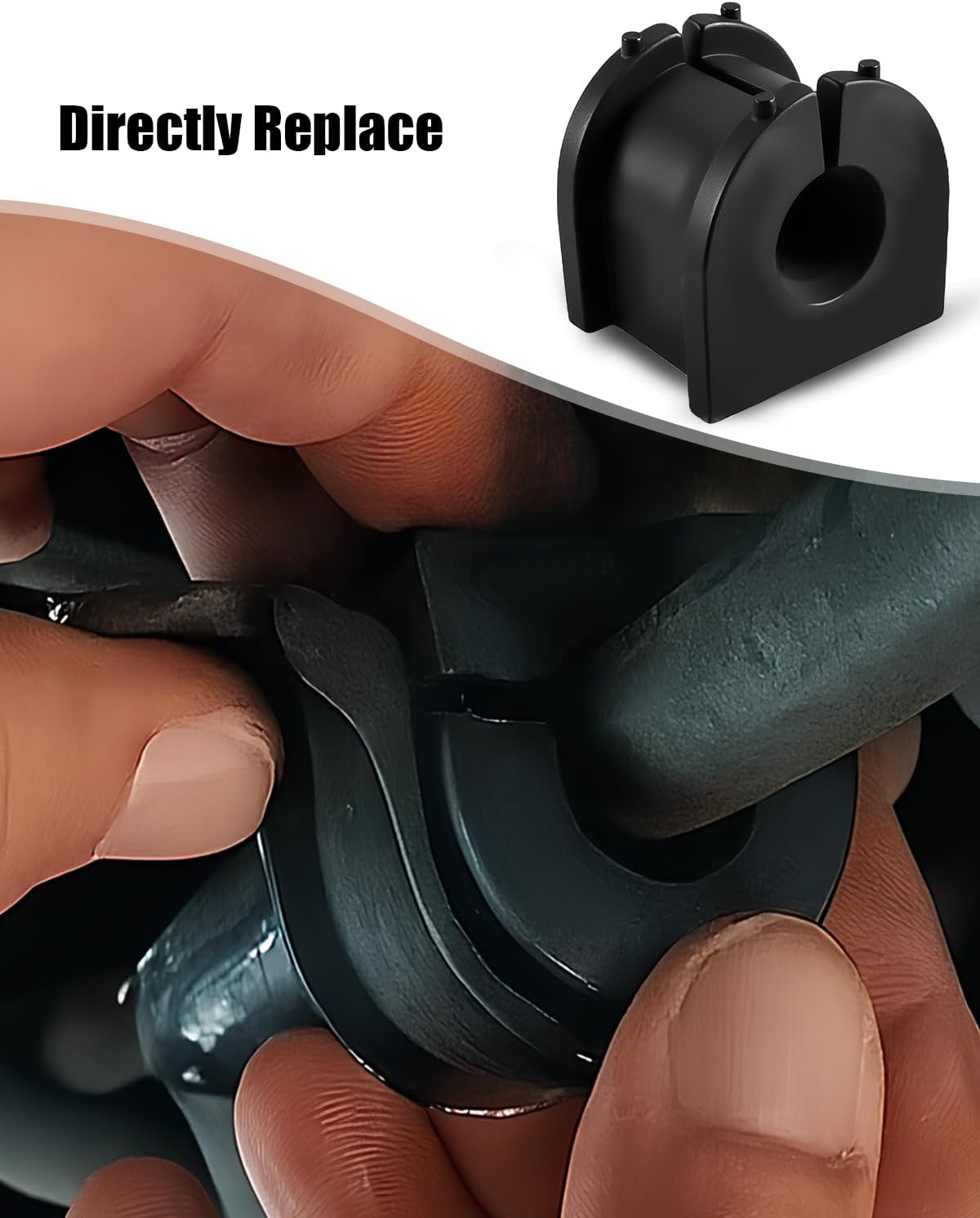 4156A085 Rear Sway Bar Bushing Kit Fit for Mitsubishi Outlander ES SE SEL LE SP PHEV GT SEL 2018-2020 Sport 2013-2024, 2 Pcs Black