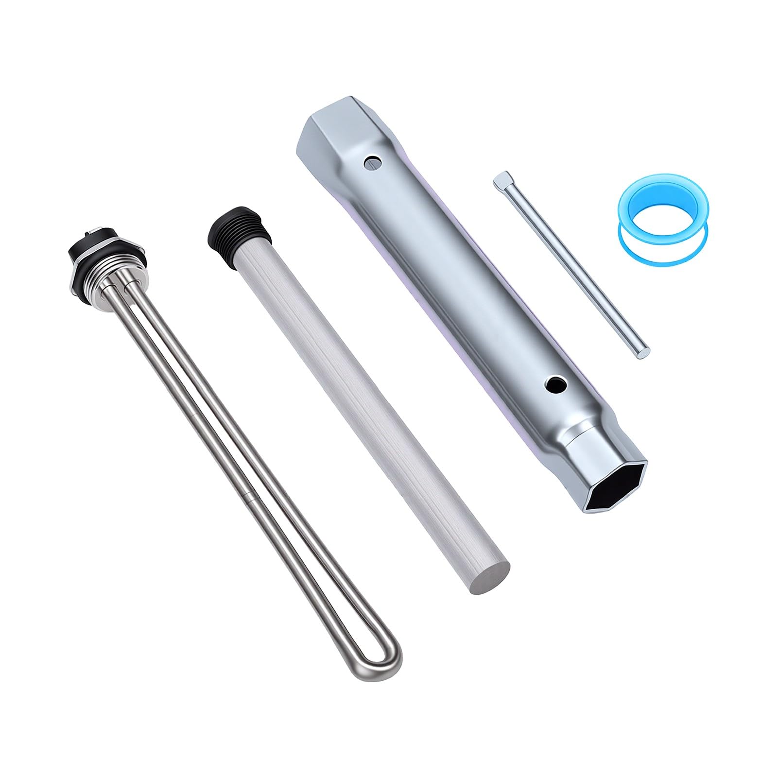 Barra Riscaldatore in Rame per Scaldabagno RV, Asta da 21 Cm, per | Compatibilità universale per e veicoli da campeggio, Riscaldamento efficiente con potenza 1440 W, Facile installazione e