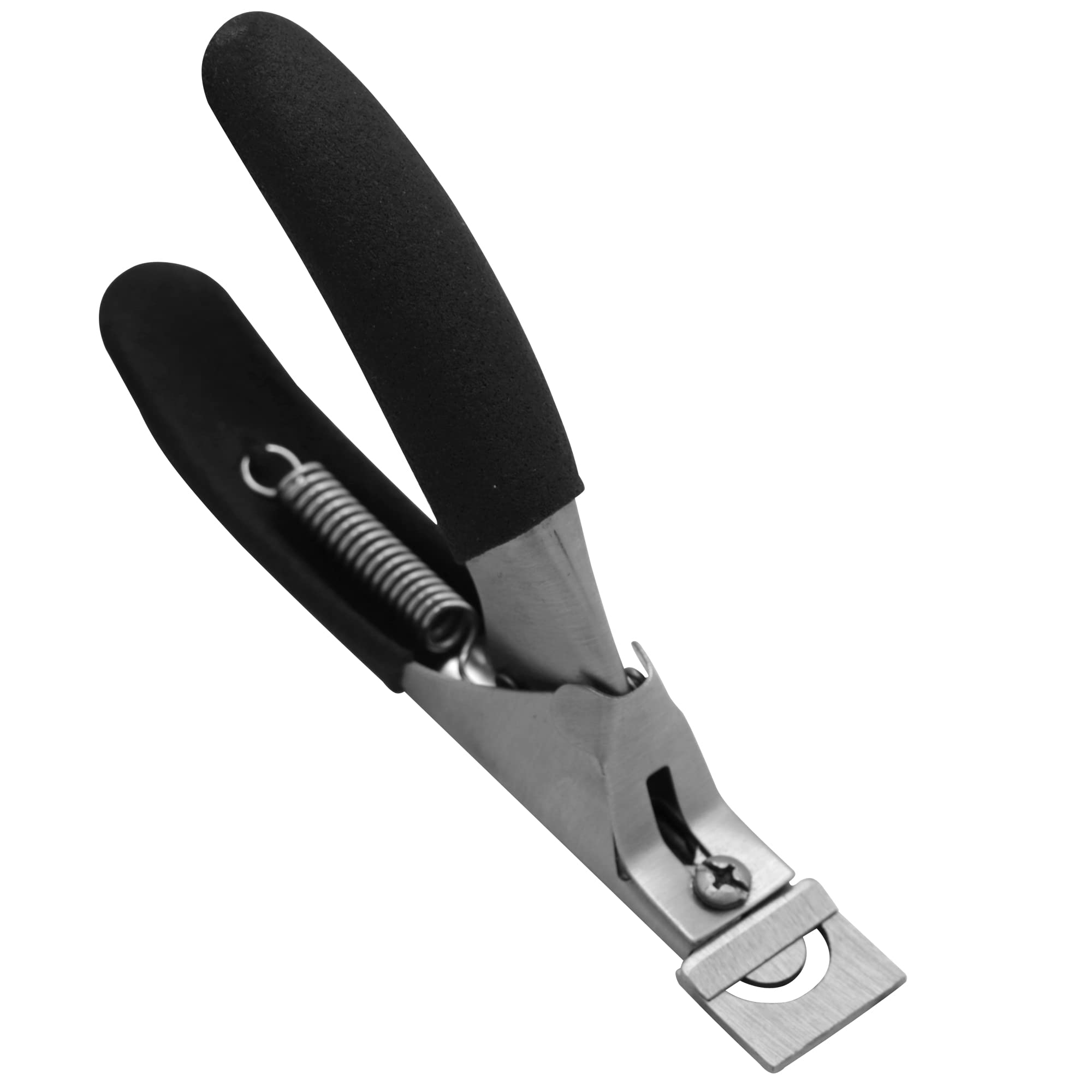 Acrylic Nail Clipper, Acrylic Nail Cutter Fake Nail Clippers False Artificial Nail Clipper Tip Trimmer Art Manicure Tools (Black Silver)