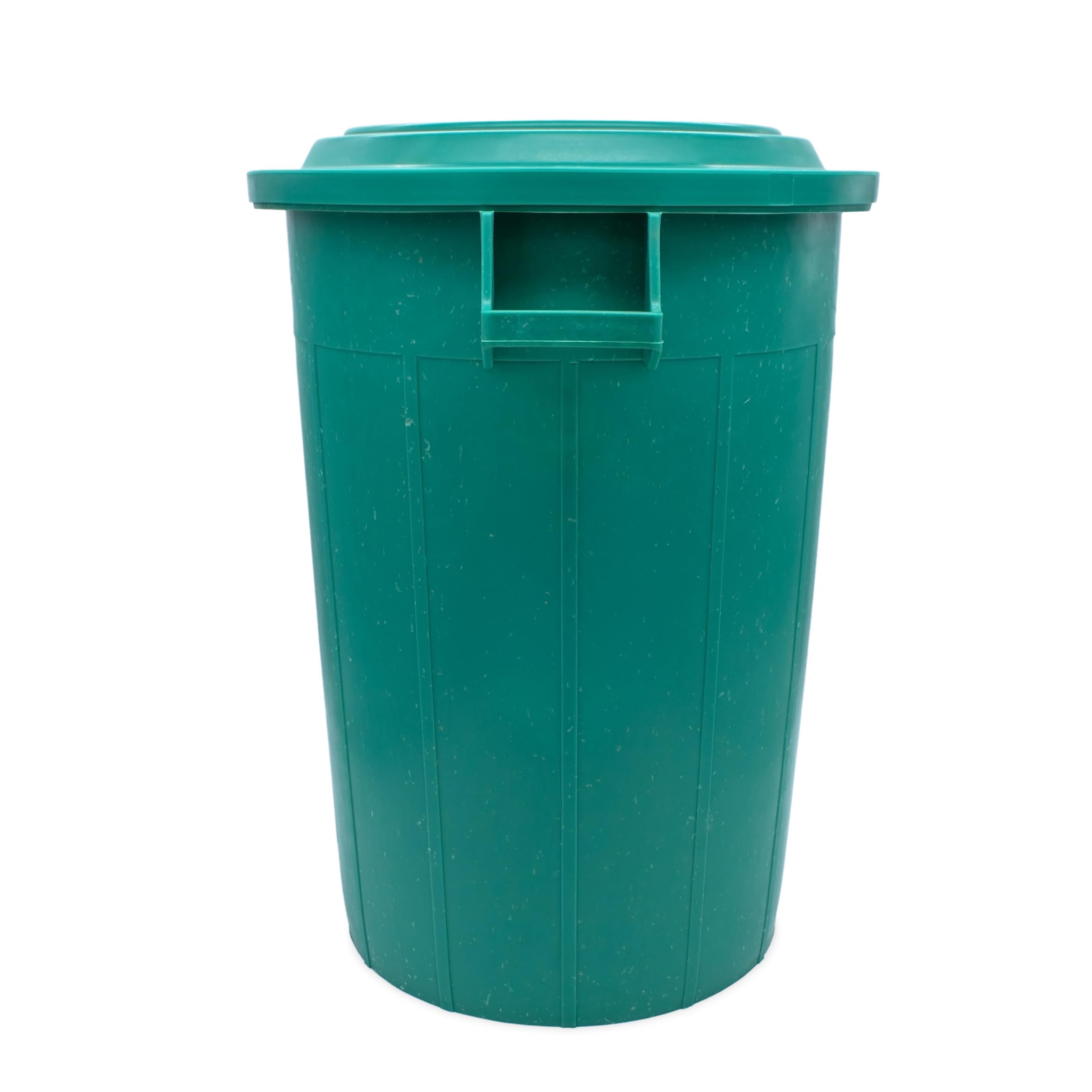 Bidone universale, 70 l, con coperchio e 2 maniglie, colore verde