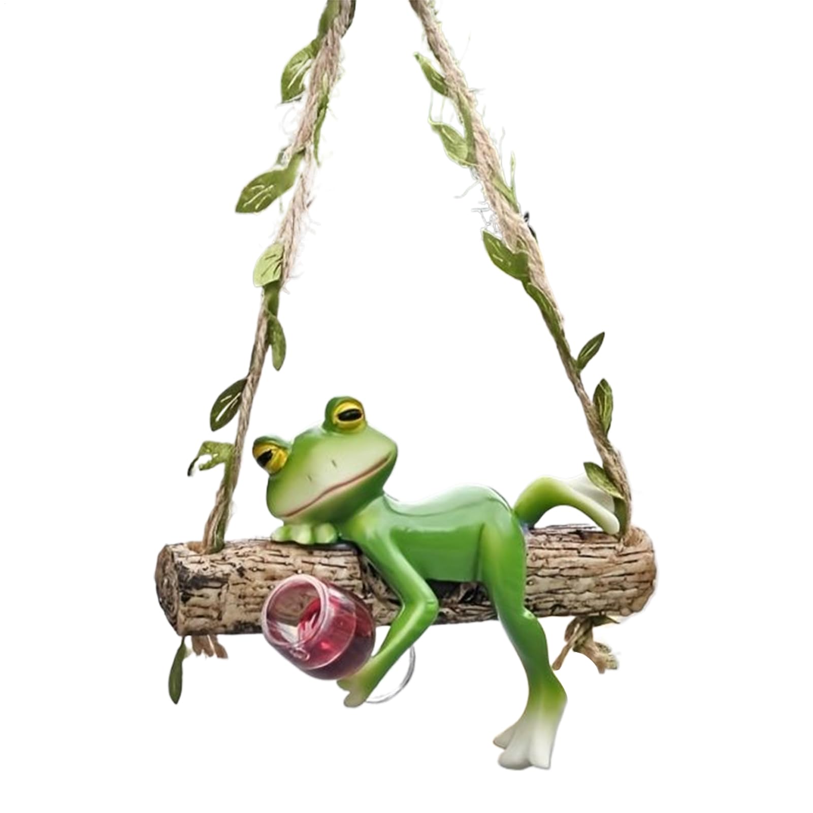 Sculpture d'animal de grenouille miniature en résine haute finition pour intérieur