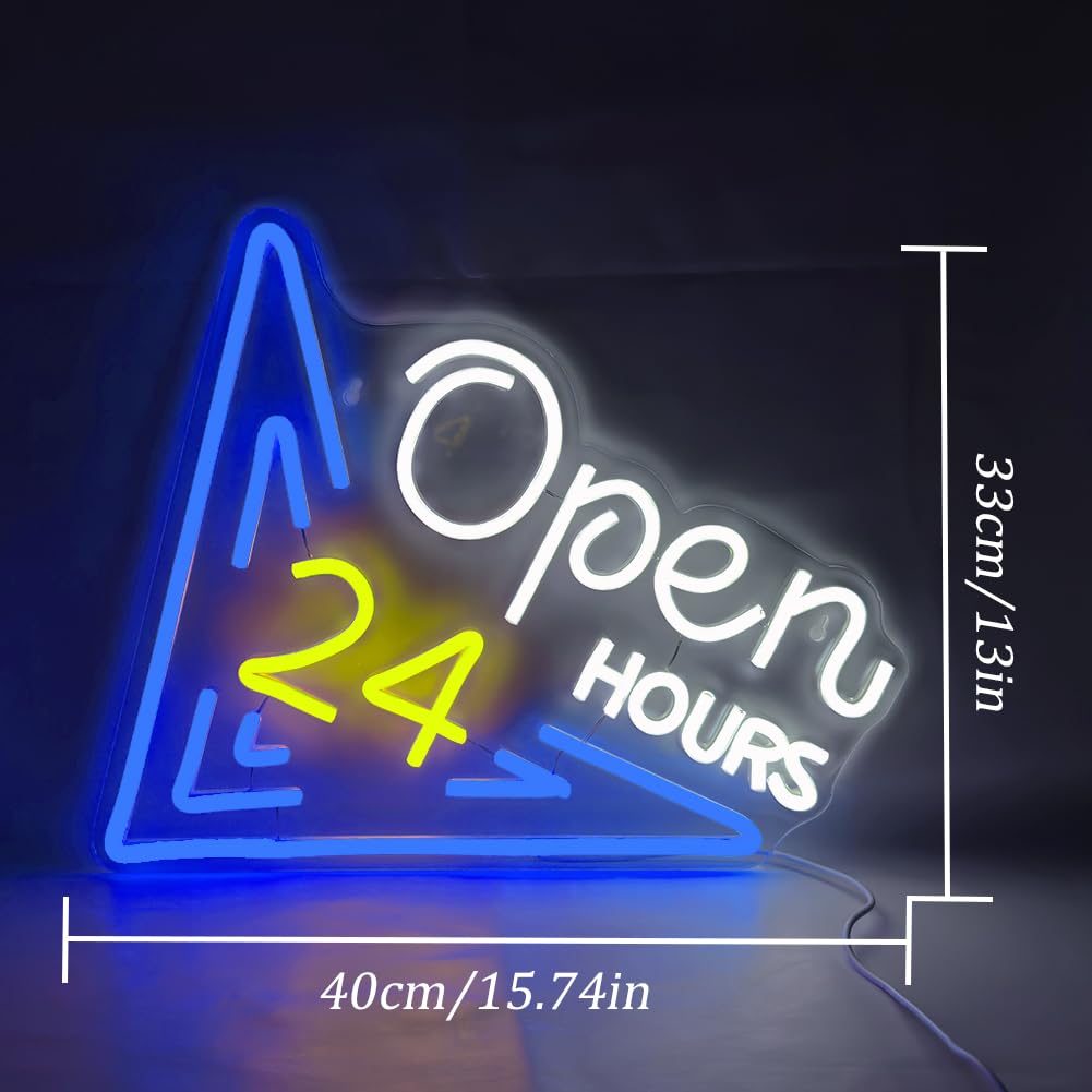 Amazon.co.jp: Open 24 hours ネオンサイン、LEDサイン、バーネオン