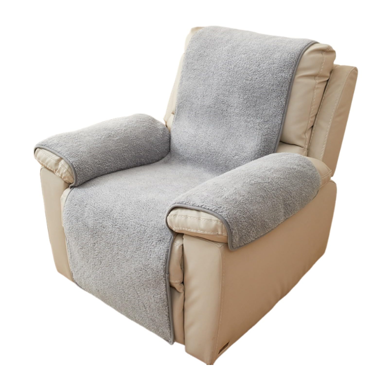 Funda de Felpa para Sillón Reclinable Protector de Muebles Texturizado Suave