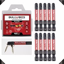 10x Bull Bits 50mm PZ3 Impact Driver Bits Set - Single Ended, Shock Zone, S2 Steel, Torsion Zone