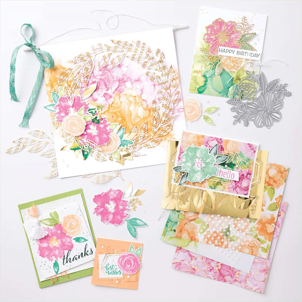 Amazon.com : Leaves Flowers Dies and Stamp Sets for Card Making Hello Best  Wishes,Thanks,Happy Birthday Words Clear Rubber Stamp for DIY Scrapbooking Paper  Crafting Handmade Crafts Die Cuts Punch Template Tools :