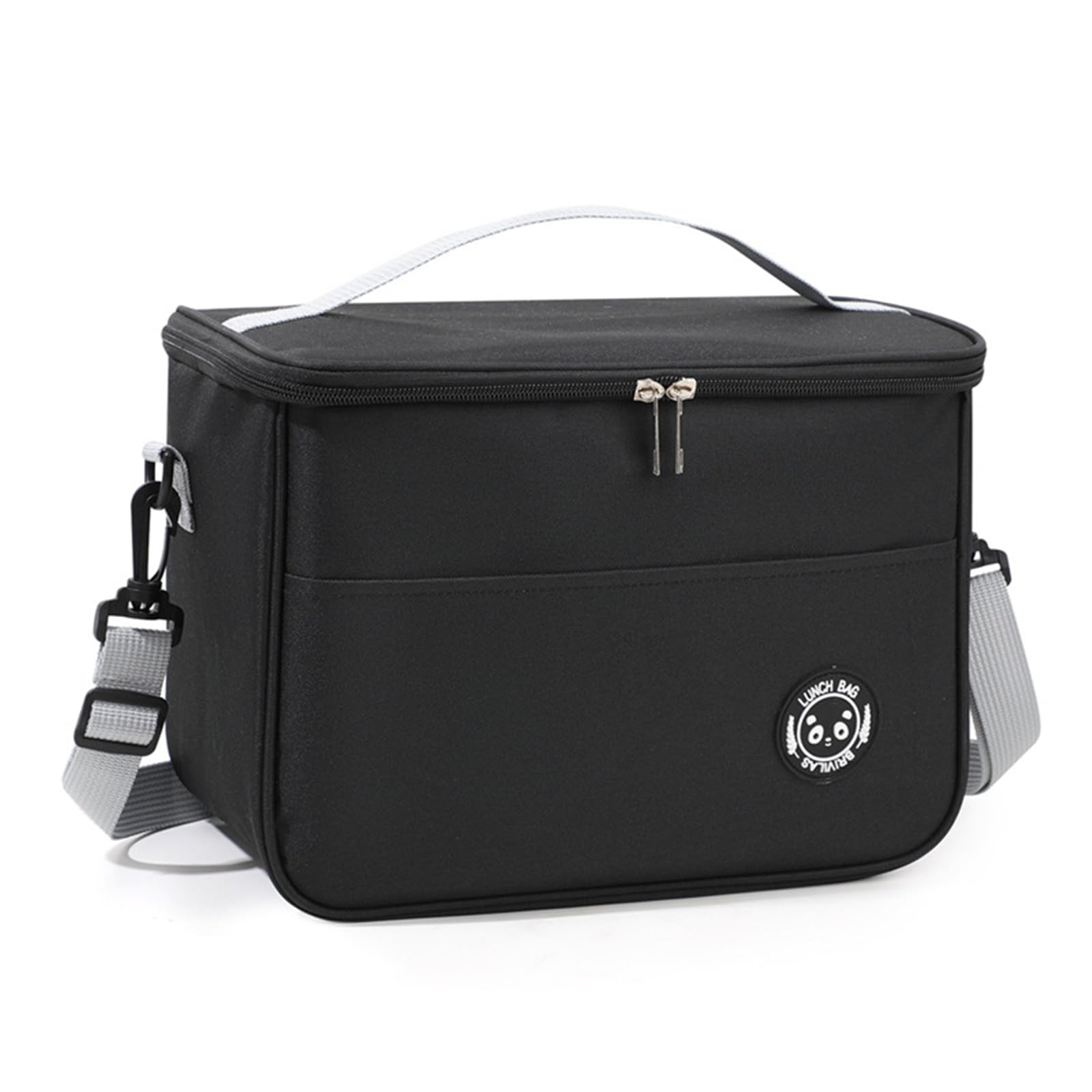 Lisoviom 12.7L Family Picnic Cooler Thermal Lunch Cooling Bag for Work Beach Picnic Camping Keep Food Warm or Cold Insulated Cooling Bag for Camping,BBQ,Family,Car and Outdoor Activities （Black）