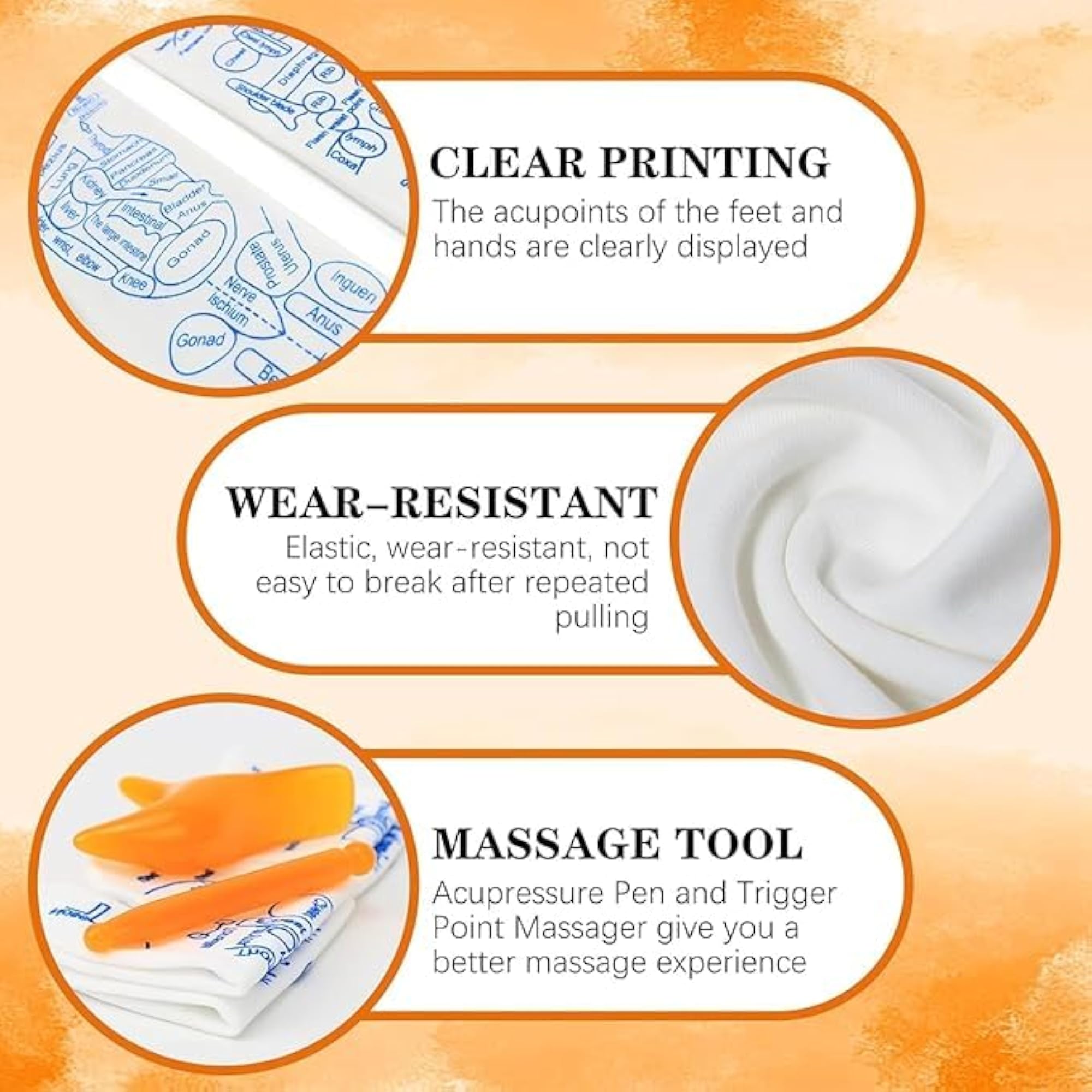 Acupressure Reflexology Socks with Stick, Physiotherapy Tools