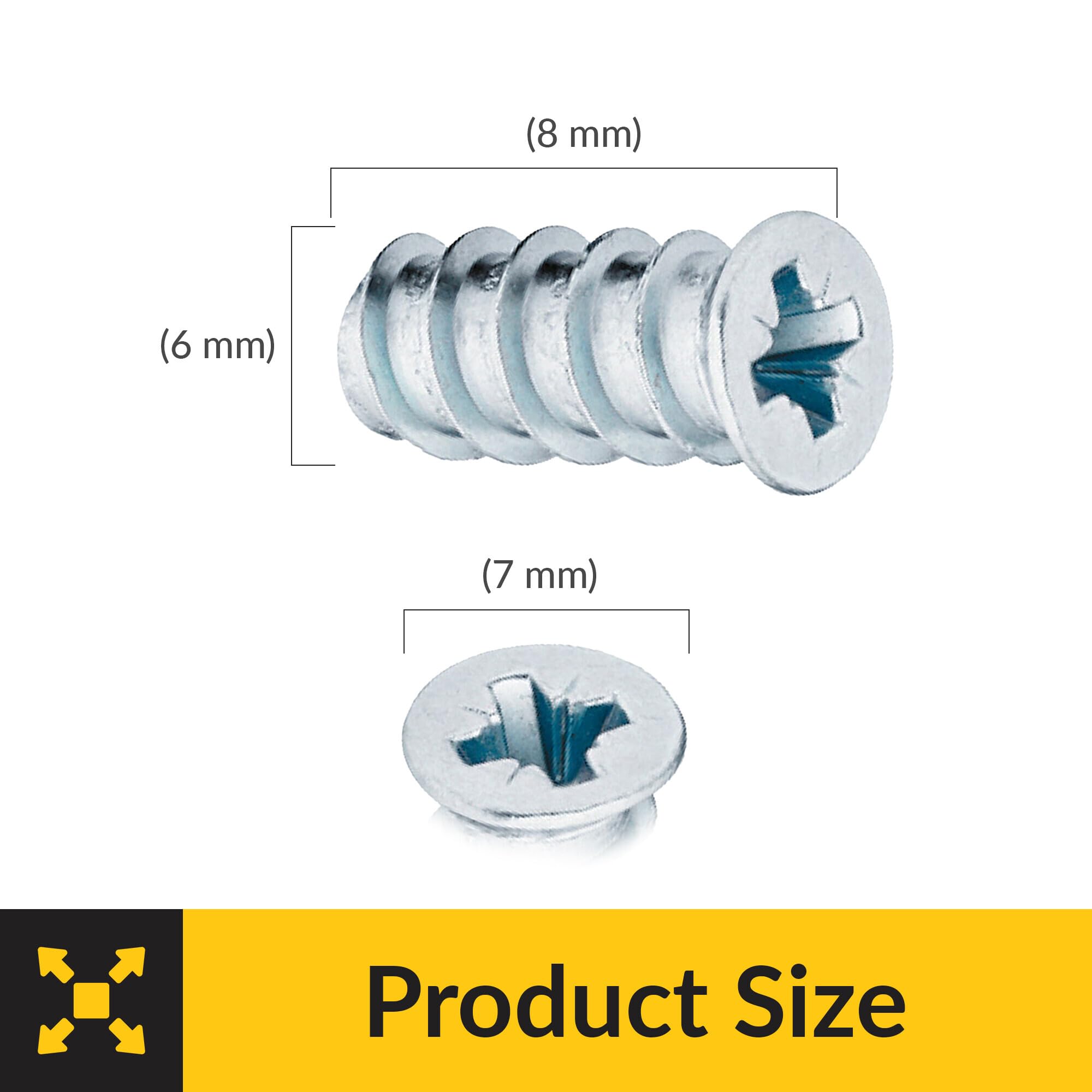 Brixwell SRW242981608 Euro Screw, Countersunk Head Pack of 8000