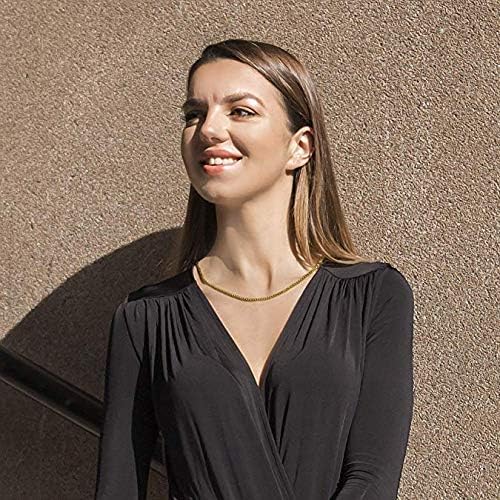 Mens Womens Cuban Link Chain 18K Gold Plated 3-6mm Stainless Steel Curb Necklace,Fashion Jewelry,Wear Alone or with Pendant,18-26 Inch - Image 2