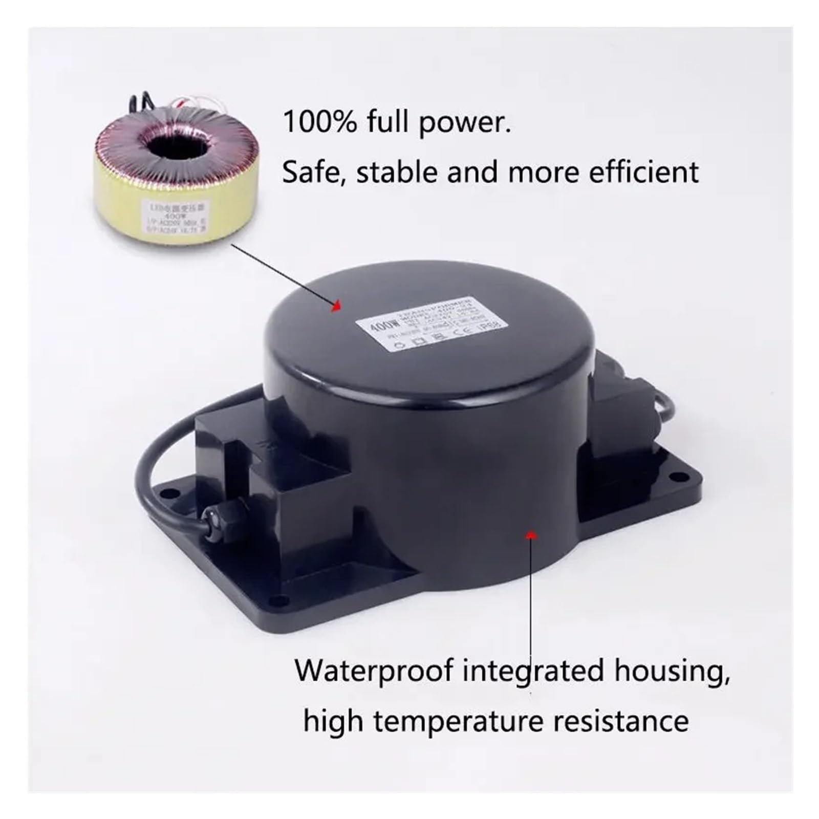 Trasformatore impermeabile subacqueo Trasformatori di illuminazione da AC110V/220V a AC24V 100W-1000W 200W 300W 400W 500W 600W Alimentatore Driver LED