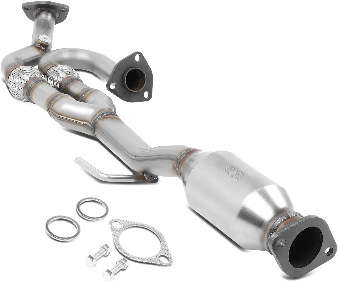 Auto Dynasty Factory Style Front Catalytic Converter Exhaust Down Y-Tubing Kits Compatible with 2004-2009 Nissan Quest SE, SL, SL Special Edition Maxima Altima V6 5-Speed AT, Stainless Steel