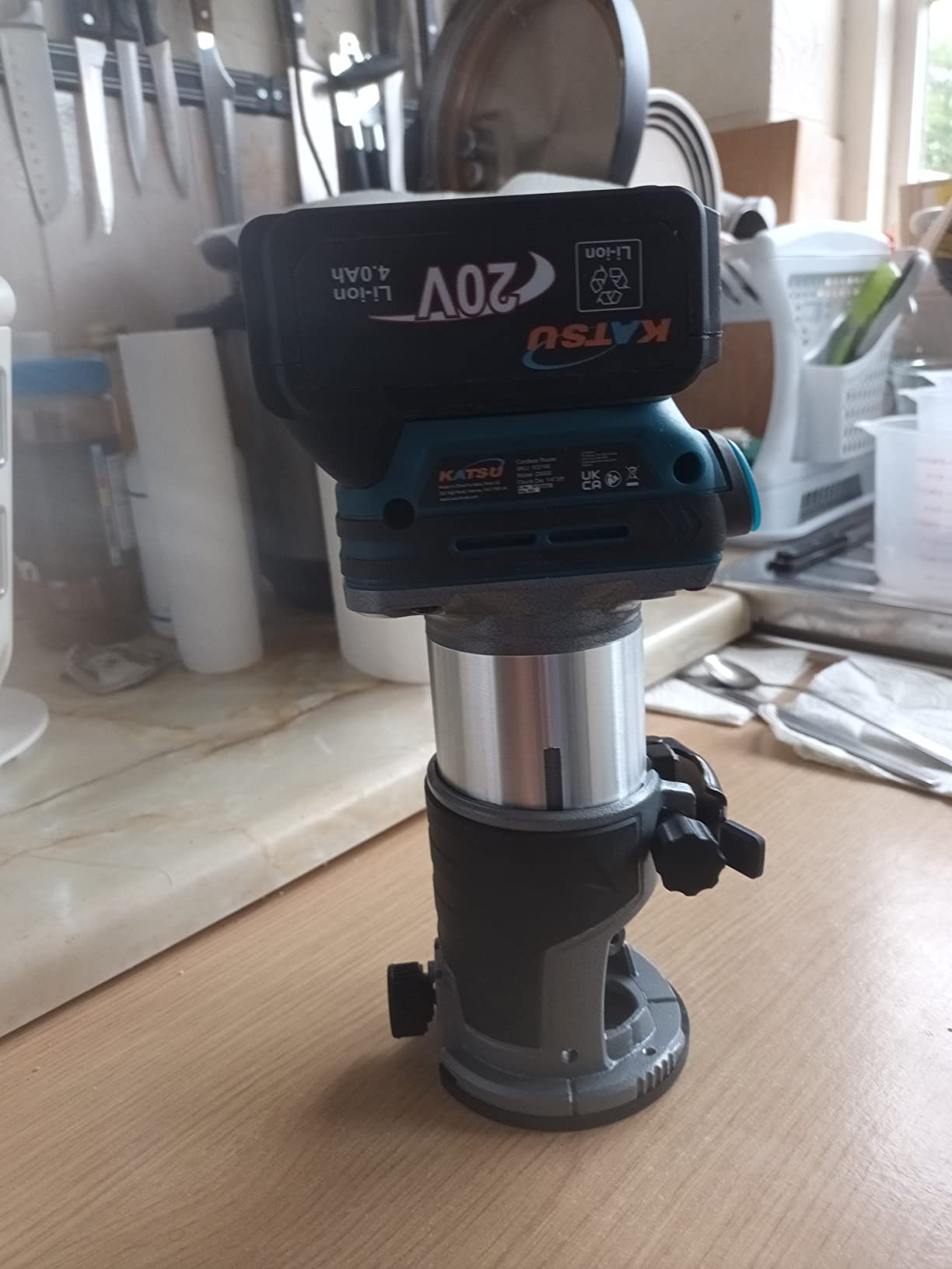 KATSU FIT-BAT Cordless Wood Trimmer Laminator Router Joiners Tool 18V ...