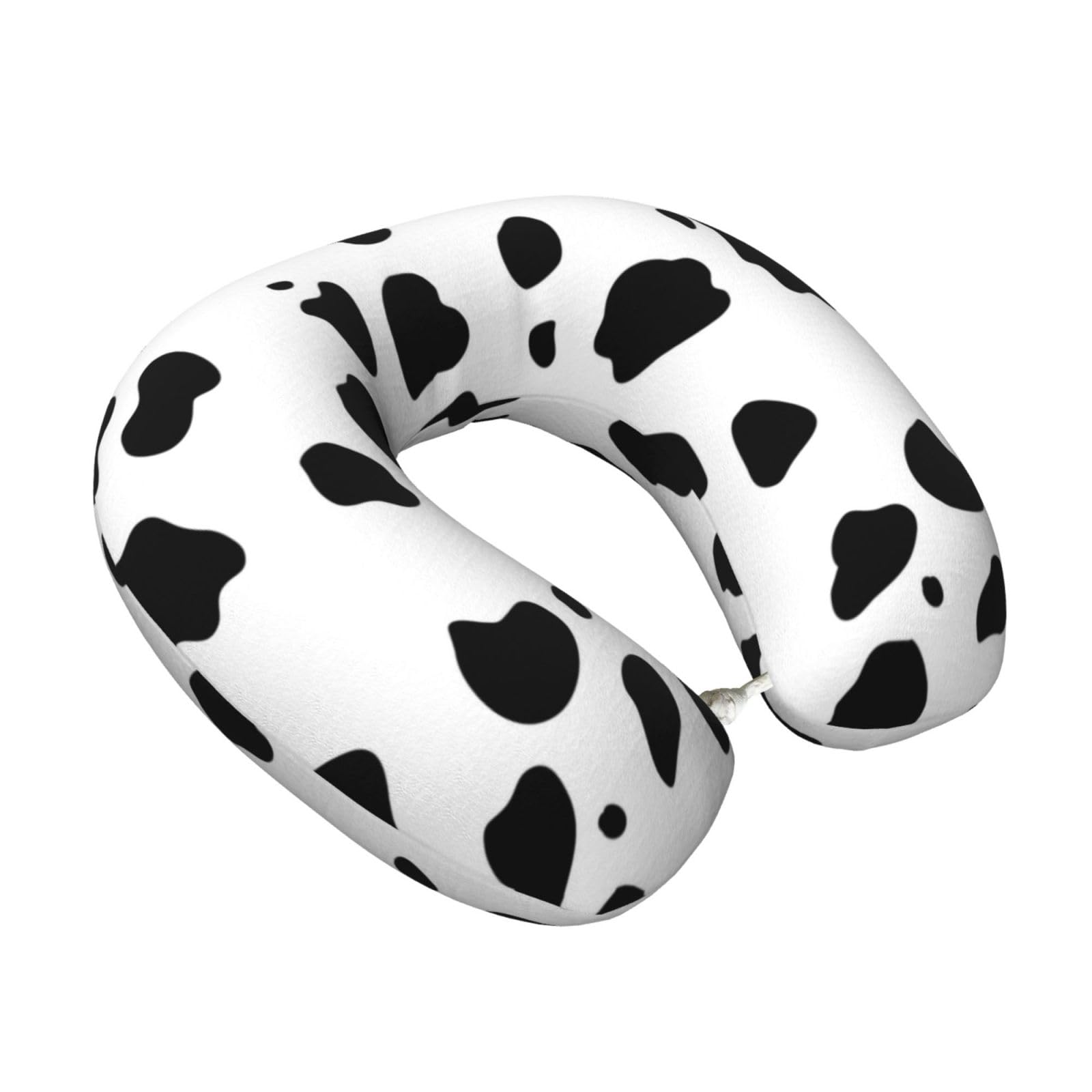 LKYMOH Dalmatian Dog Print Black Spot 1, Travel Neck Pillow U-Shaped Memory Neck Support Soft Comfortable With Washable Cover For Airplane Car Traveling and Office