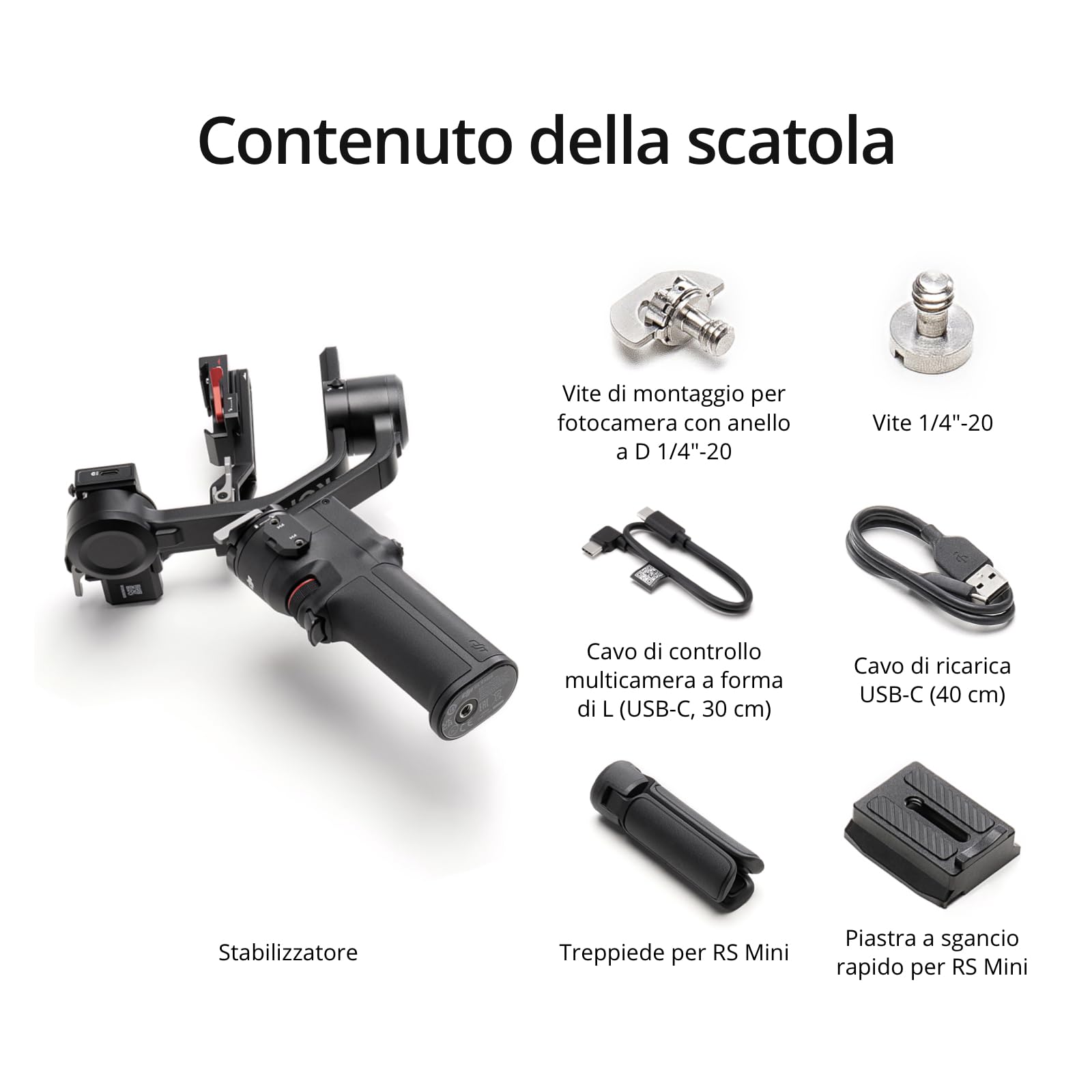 DJI RS 3 Mini, Stabilizzatore leggero a 3 assi per Canon/Sony/Panasonic/Nikon/Fujifilm, Carico utile testato di 2 kg, Controllo dell’otturatore a Bluetooth, Riprese verticali native