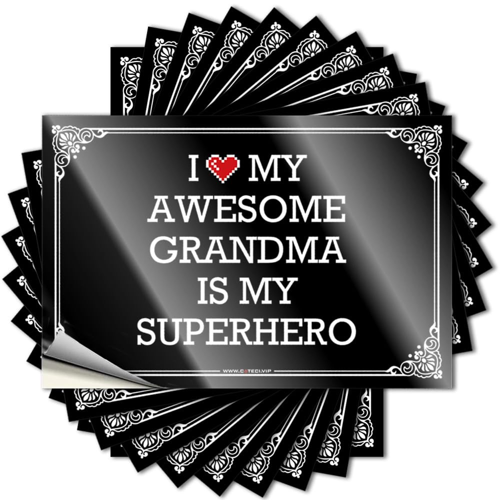 Tattoo - Motivational Hard I Love My Awesome Grandma is My Superhero for Essentials Tiki(6X9CM)