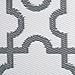 DII Reversible Outdoor Lattice Woven Rug, 4x6 Ft, Gray