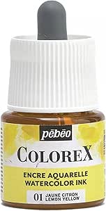 Amazon.com: Pébéo - Colorex Ink 45 ML Lemon Yellow - Colorex ...