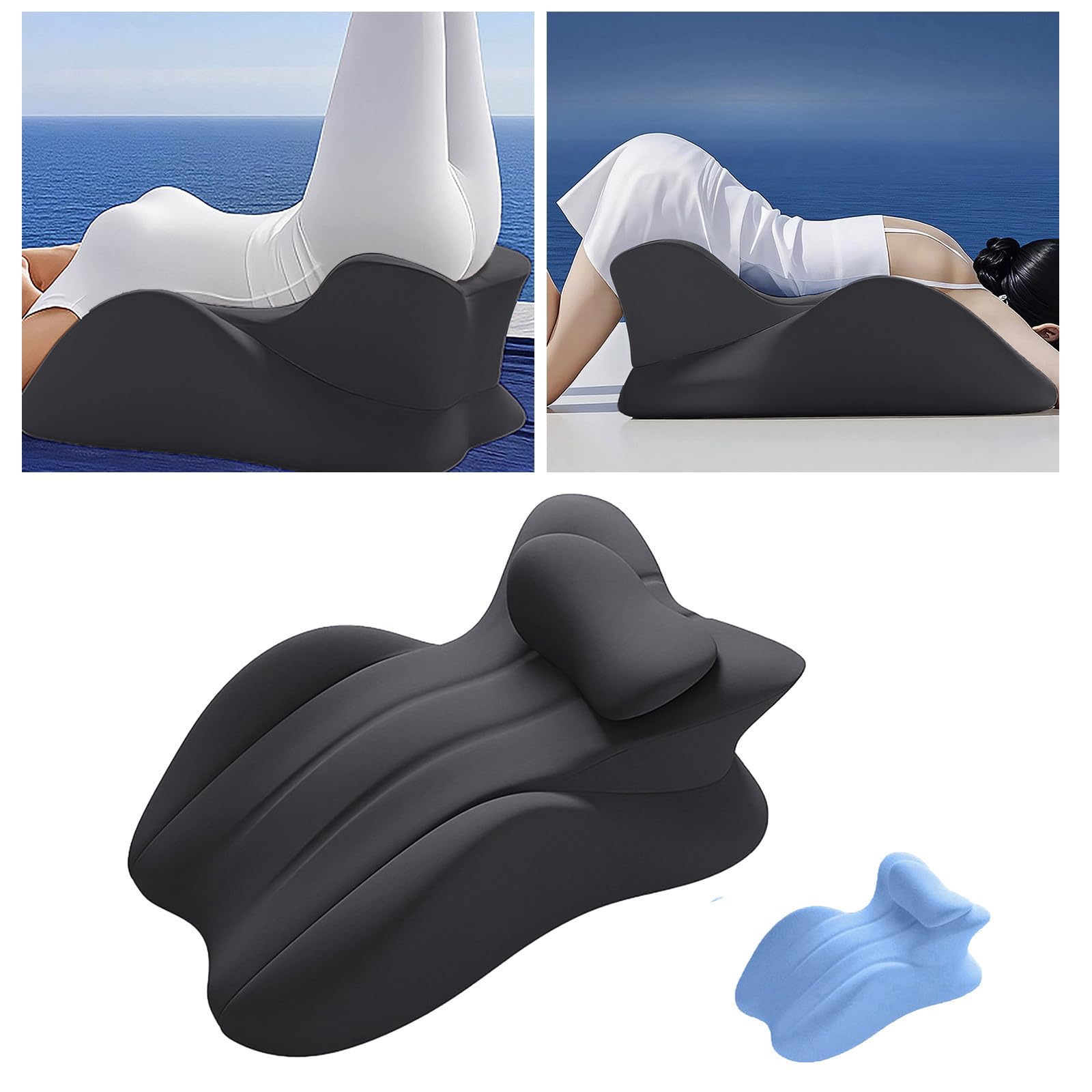 Sweet Surrender Couples Coussin lombaire pour le sexe Coussin en forme de coin en mousse à mémoire de forme Design plat soutient la colonne lombaire et le cou revient à sa forme d'origine après