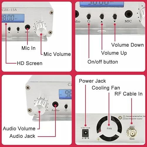 Haooran Fm Transmitter,15W Long Range 87-108Mhz Fm Broadcast Transmitter For Drive-In Movie thumb #3