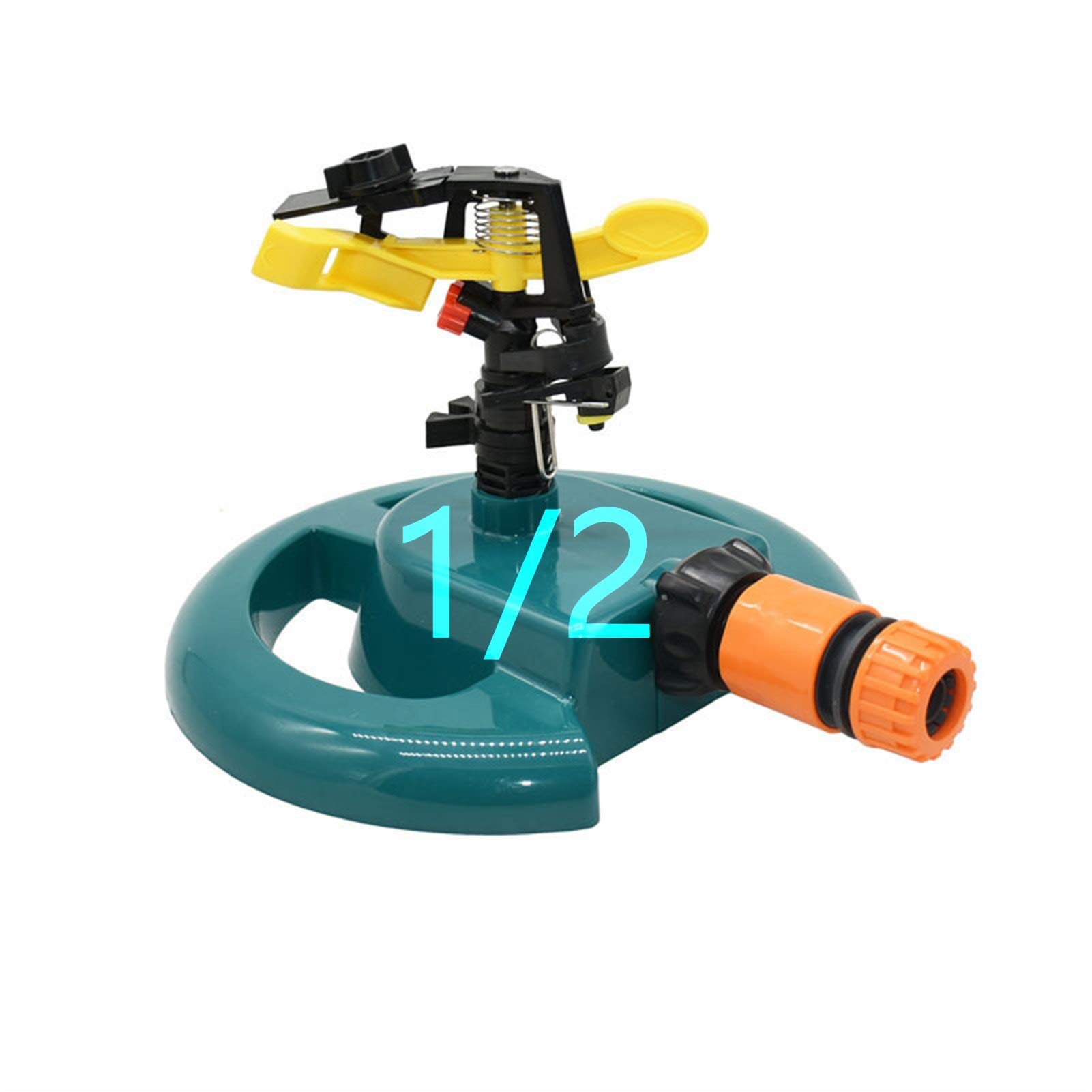 Nuojie 1I2 Hose Gardening Irrigation Dripper Garden Lawn Rotating Nozzles With Support Rocker Sprinkler Adjustable Angle Water Nozzles Irrigation Farmland 1Pcs (Color : )