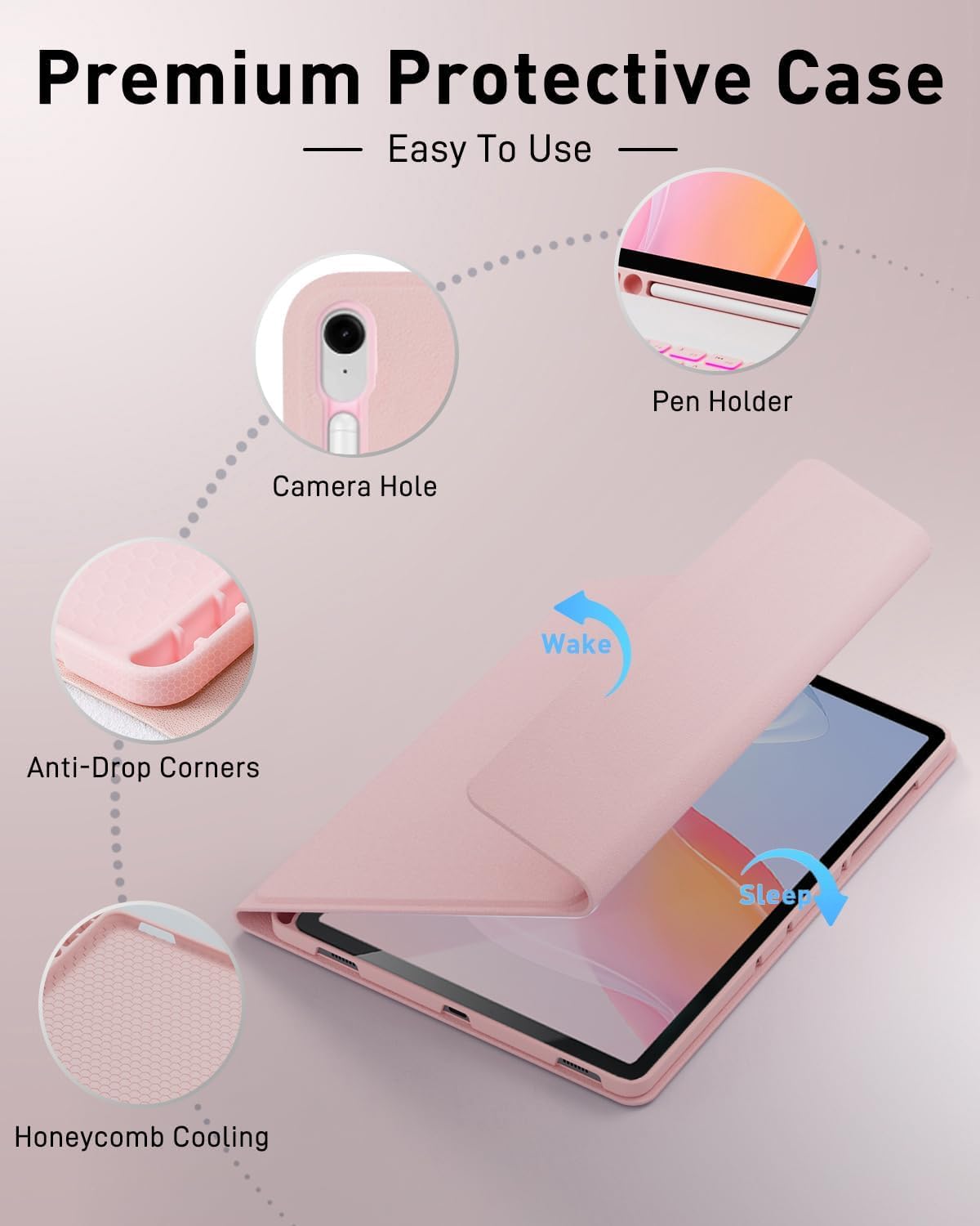 SAMTUNK for Galaxy Tab A11 Plus/ A9 Plus Tablet 11” Case with Keyboard Samsung Tab A11+/ A9+ 11-inch Dazzle Magic Keyboard Backlit Built-in Pencil Holder with Mouse, Pink