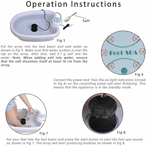 Miniatura 6 de QiQibaby Máquina de baño de pies de desintoxicación iónica, máquina de limpieza de iones de spa para uso doméstico, club de belleza, bañera de salón