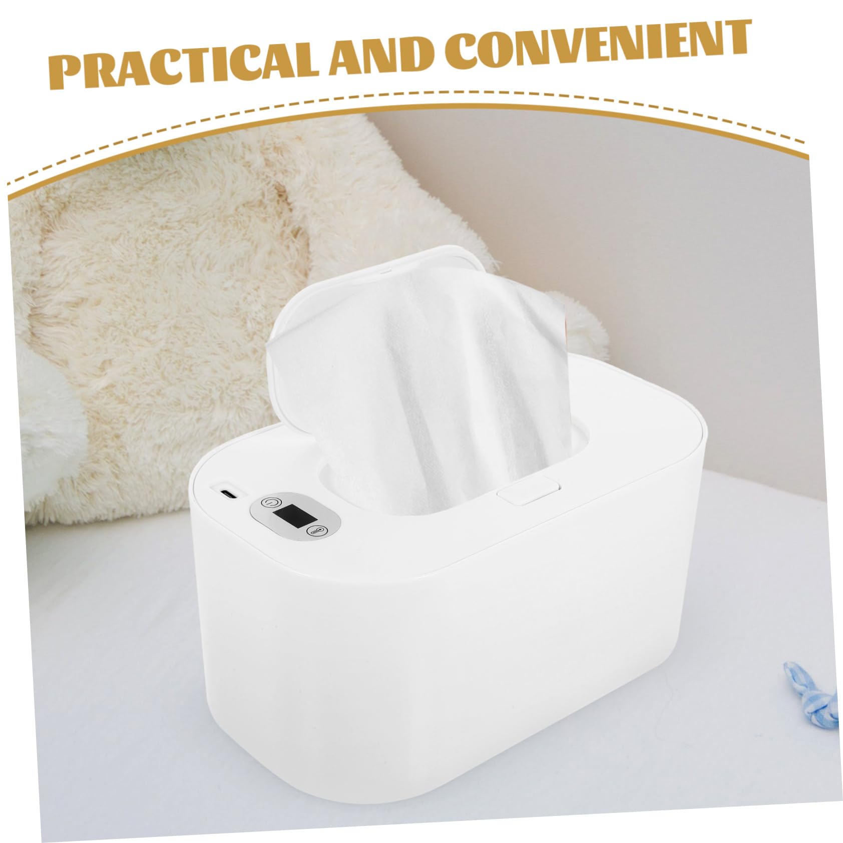 Amosfun 2 Pièces USB Chauffe Lingettes Humides Portable pour Boîte de Conservation Thermique pour Voyage Sorties Équipée de Technologie de Chauffage Sécurisée