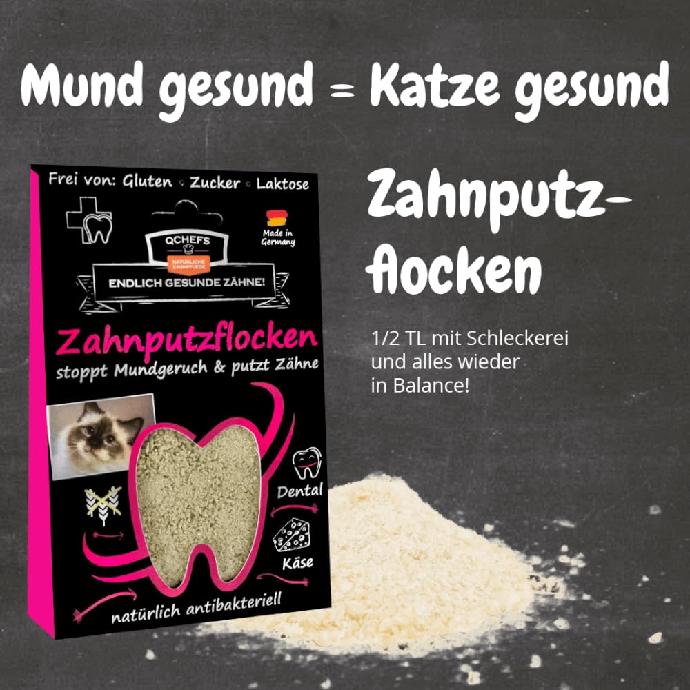Qchefs Glückskiste Kuscheltuch Katze Geschenk für Katzen mit Natur Zahnpflege- auch gegen Zahnstein und Entzündungen