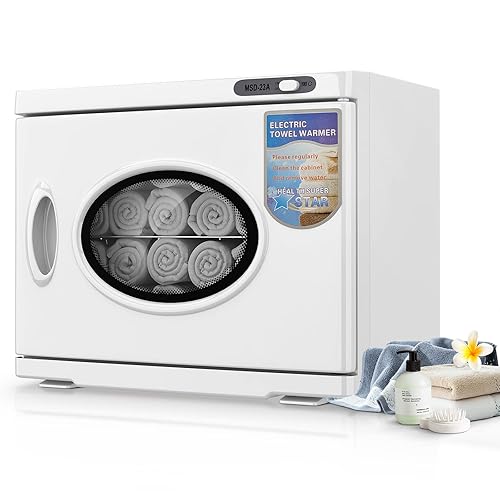 Calentador de toallas blanco de 23L para spa, baño, temperatura constante, calentador de toallas calientes, calentador de ventana de vidrio