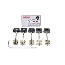 CISA 106520511, Cofanetto 5 Chiavi Corte per Serratura Ricifrabile New Cambio Facile