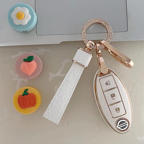 Miniatura 5 de Funda para llavero Nissan de dos materiales diferentes accesorios de llavero de 5 colores de TPU para Nissan 345 botones Altima Maxima Rogue Armada