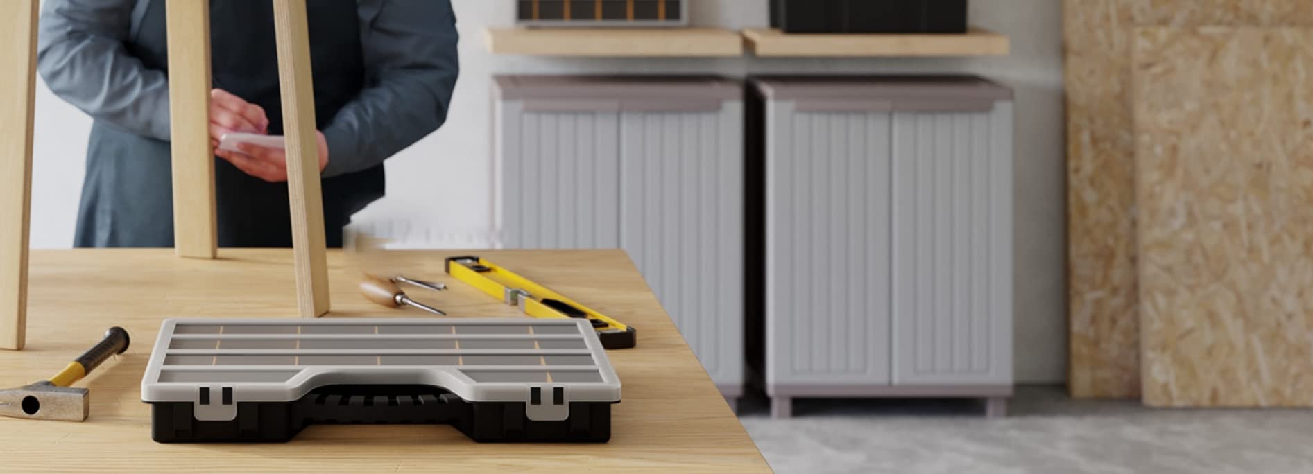 Terry - Base 350 UW, Armoire d'Intérieur et d'Extérieur, 2 Étagères Réglables