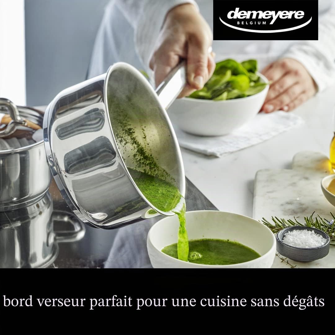 Batterie de cuisine Demeyere Classico 3 en inox - set de 5 casseroles avec couvercle, y compris poêlon - batterie de cuisine pour induction et toutes autres cuisinières - 10 ans de garantie