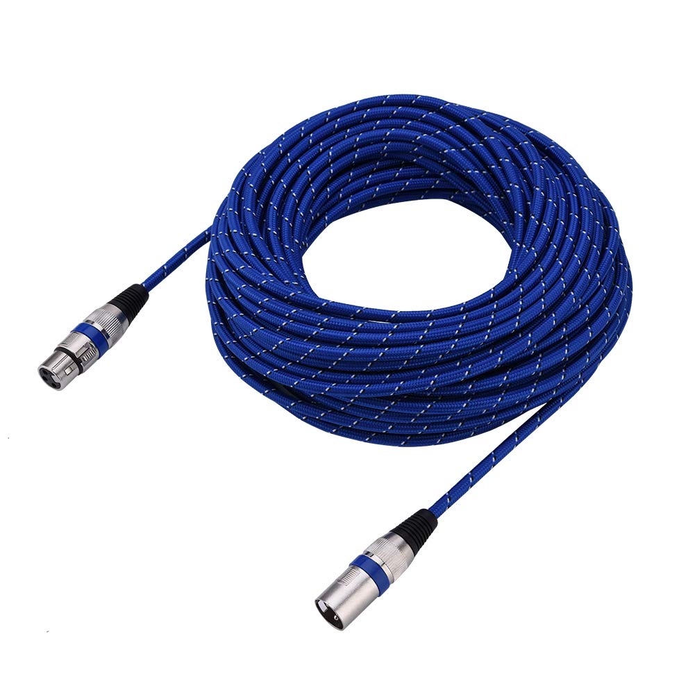 Socobeta Cable Micro Cable Mini XLR Macho a Hembra Balance Balance 3pin Micrófono MIC Cable de Audio 1M-20M(20 metros)