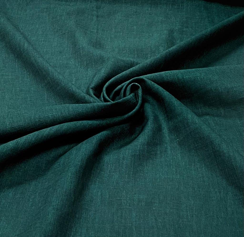 100% Pure Washed Linen Flax Fabric 45 Colours 135cm Wide 240gsm Per Metre (5038 Amazon) (Fat - Quarter)