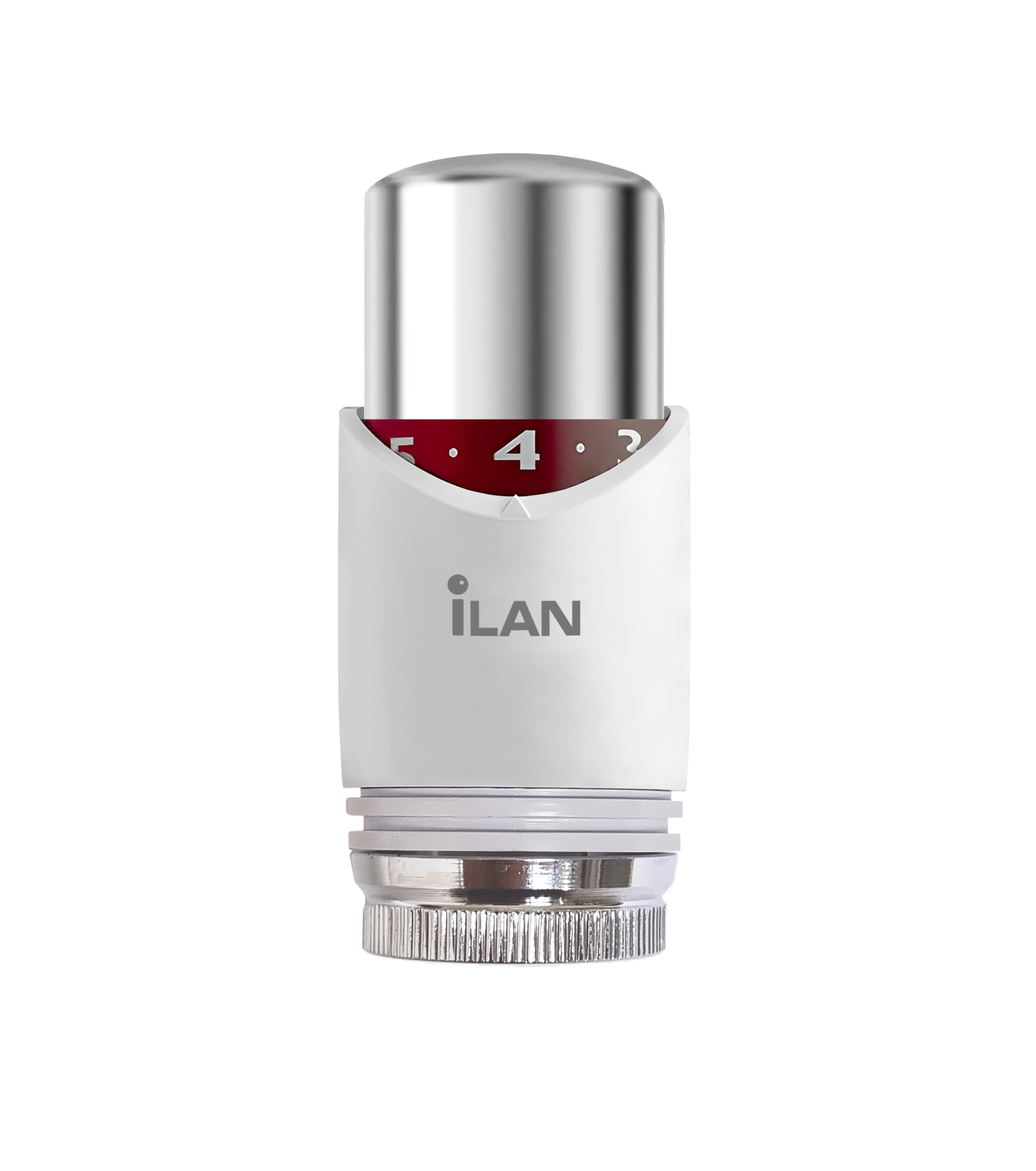 TRV Thermostatic Radiator Valve, Replacement Head Only, Chrome & White