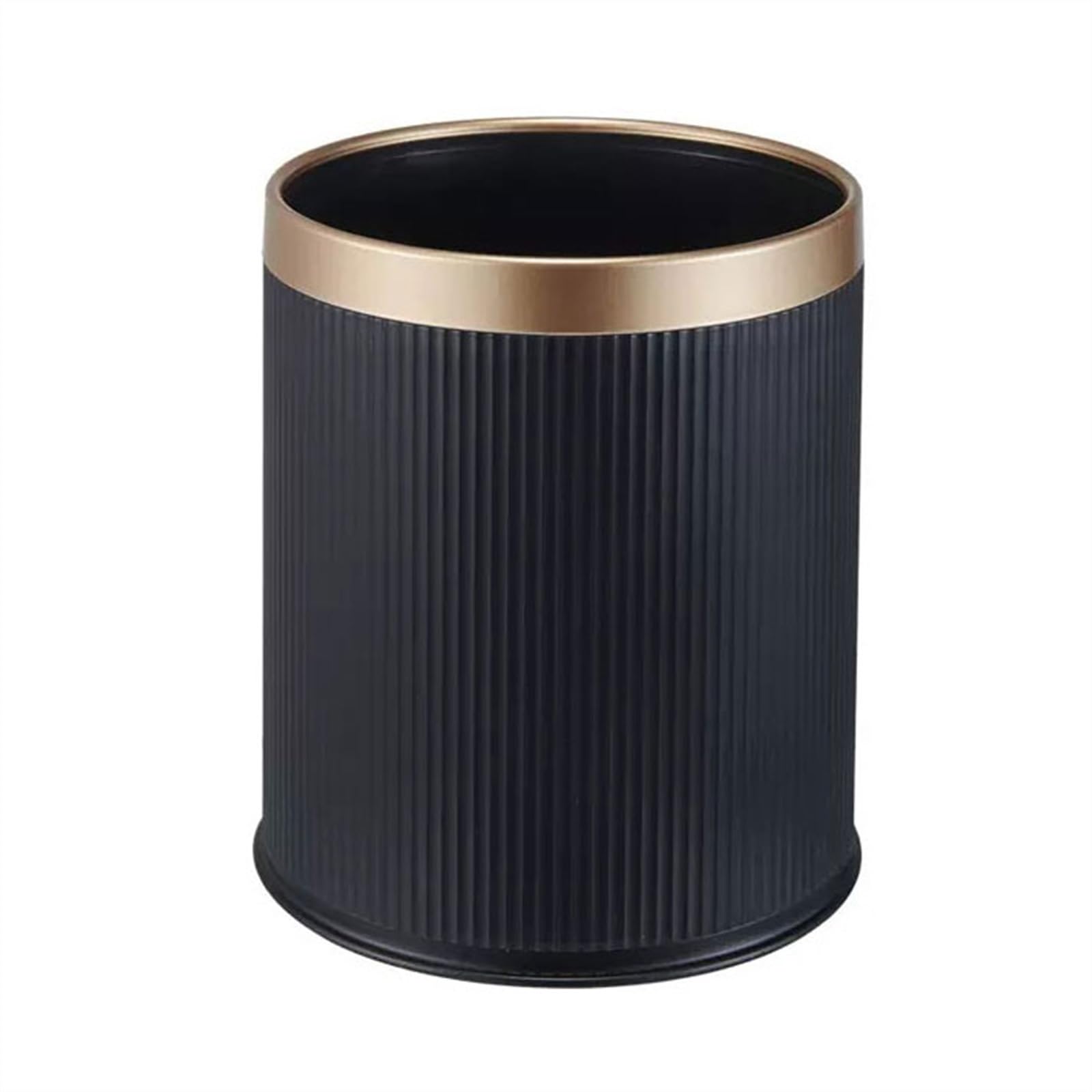 Corbeille à papier design luxe noir pour salon et bureau chic