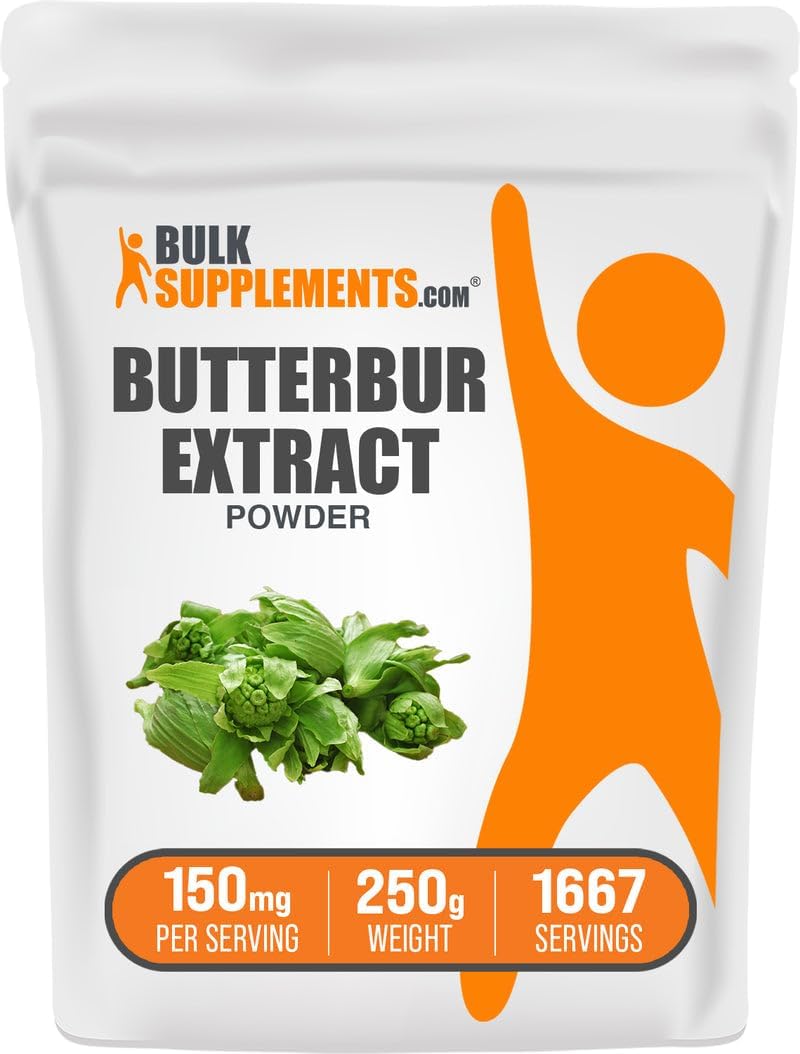 BulkSupplements.com Butterbur Extract Powder - Butterbur Supplements, Antioxidants Supplement - Vegan & Gluten Free, 150mg per Serving, 500g (1.1 lbs) (Pack of 1)