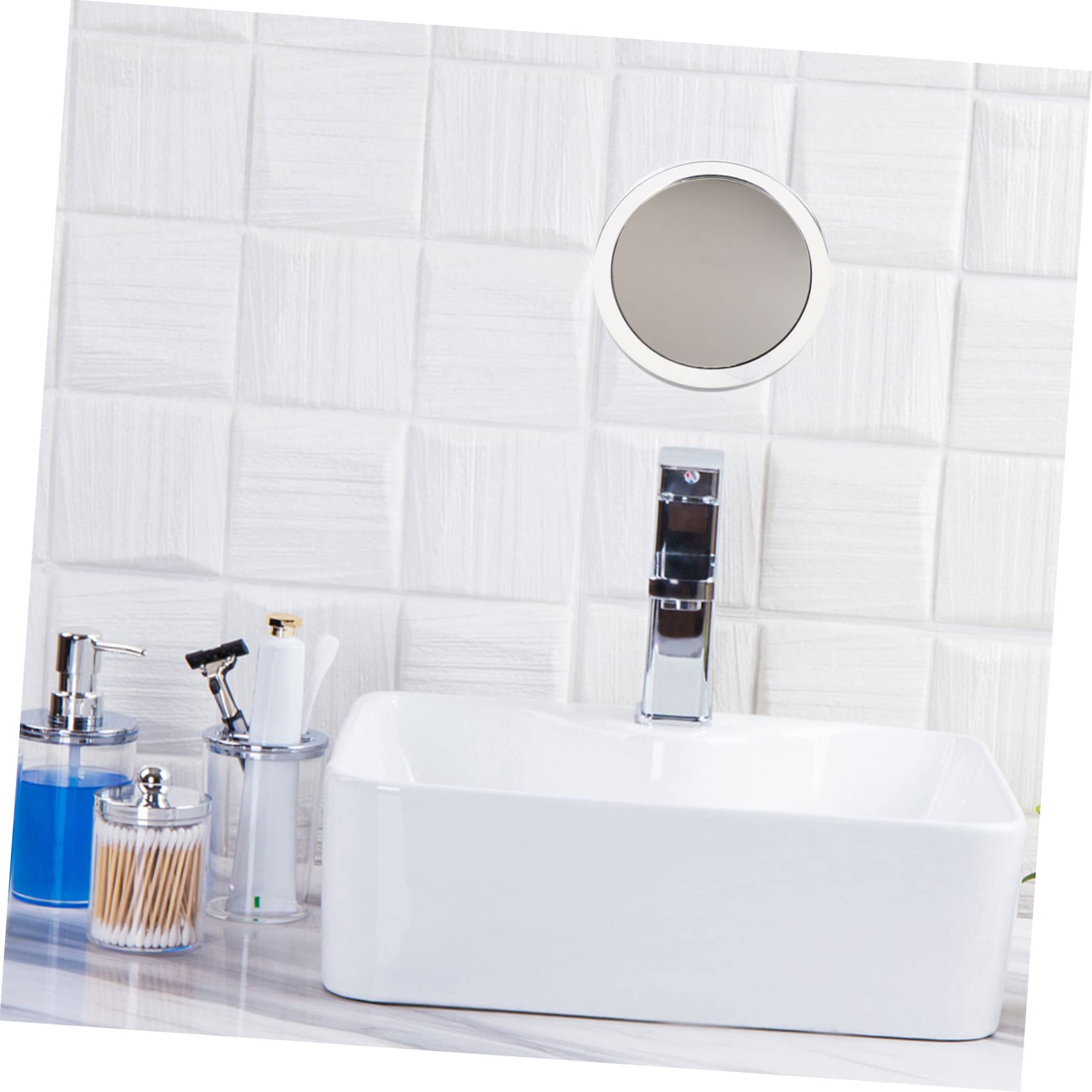 3 espejos de maquillaje con ventosa para baño, espejo de aumento portátil, espejo de aumento de ventosa, espejo de aumento de ventosa, 10 unidades, color para mujer, de plástico LED