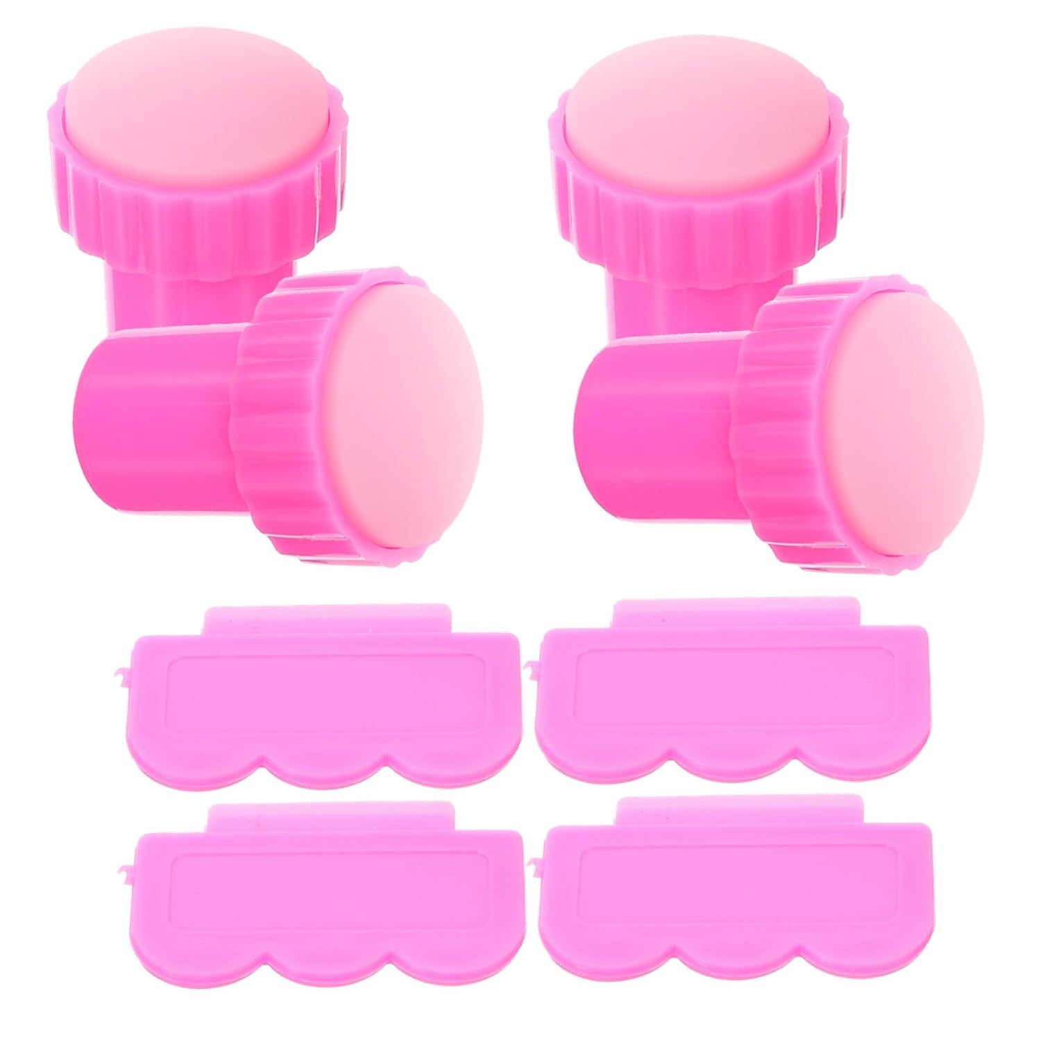 4sets Nail Stamping Tool Set French Manicure Stamp Nail Art Stamper Kit Art Supplies