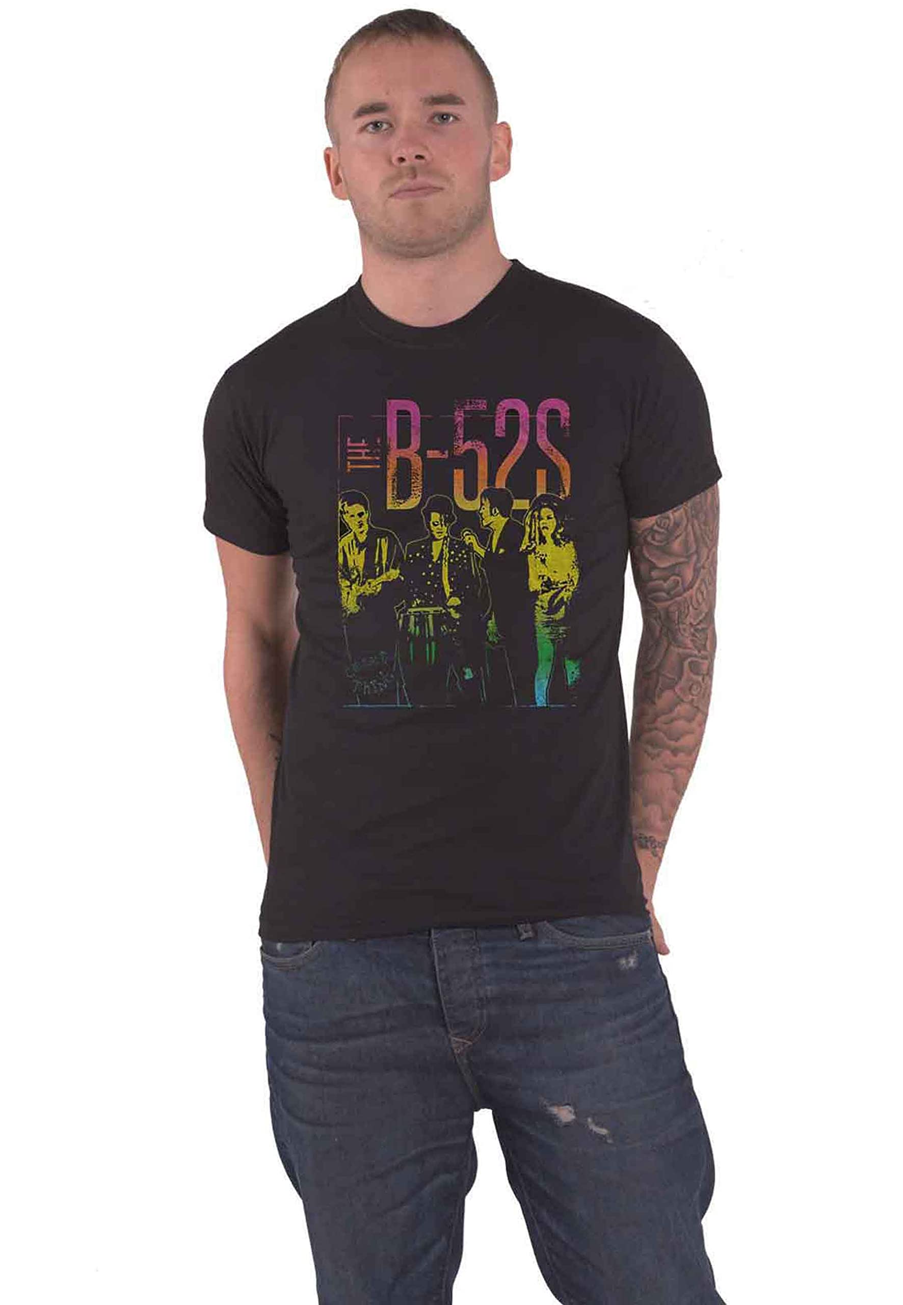 B52s T Shirt Cosmic Thing Band Logo Official Unisex Black XXL