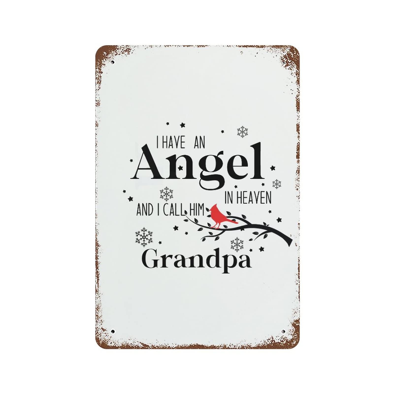 Panneau cardinal de 30,5 x 45,7 cm aux finitions soignées pour l'hiver