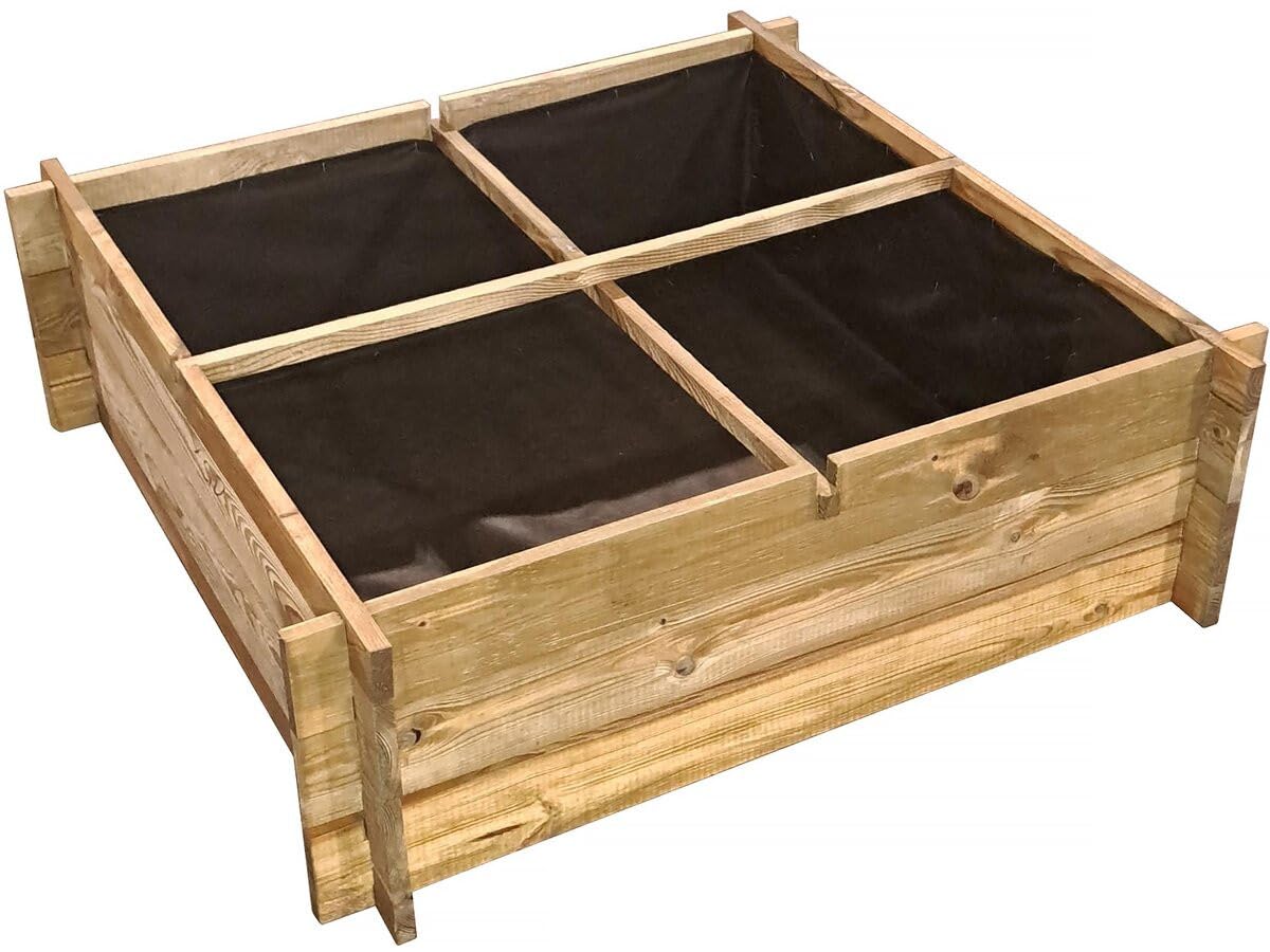 Habitat et Jardin Carré Potager en Bois Aroma - 100 x 100 x 30 cm